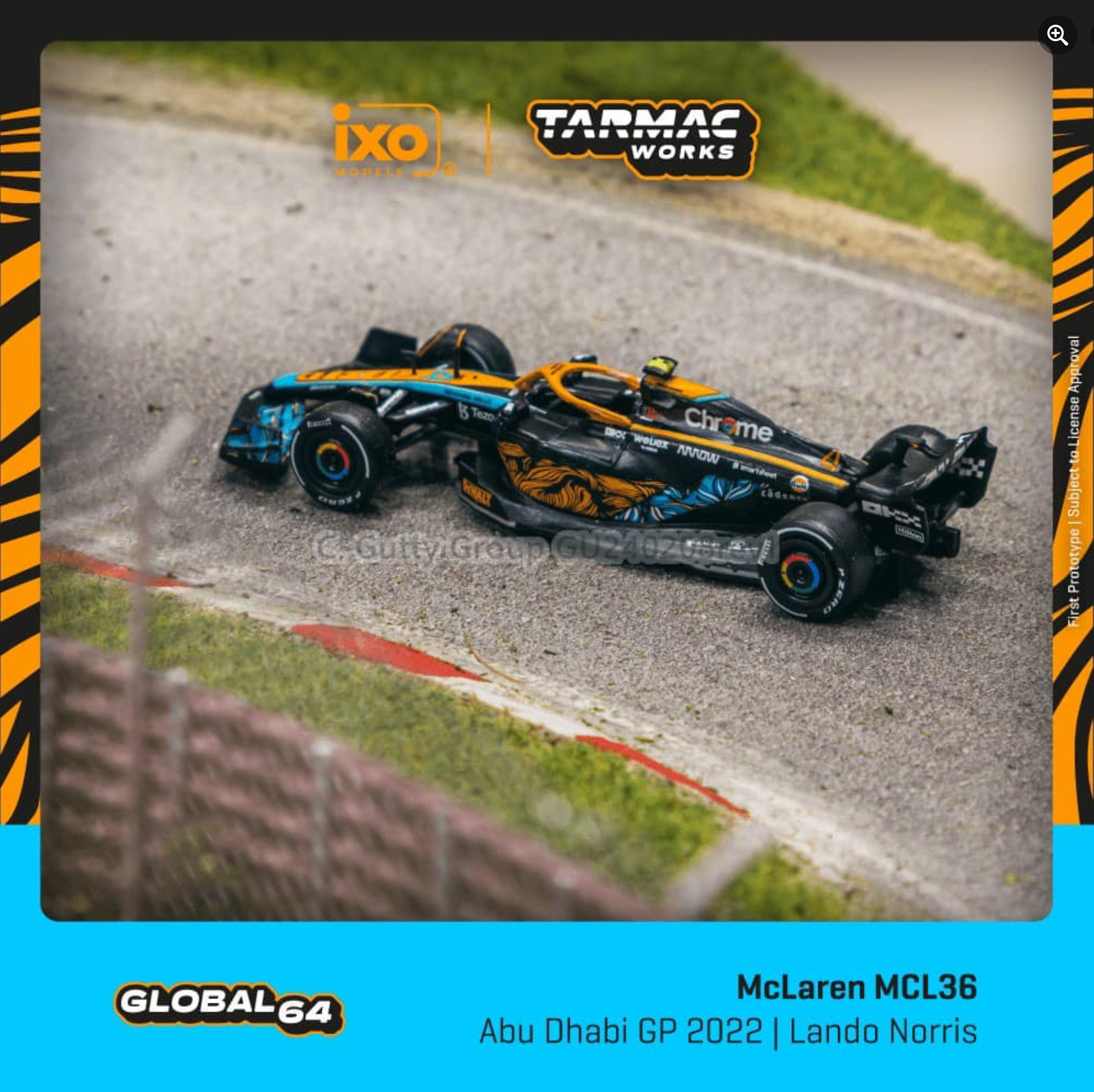 Tarmac 1/64 T64G-F041-LN3 McLaren MCL36 Abu Dhabi Grand Prix