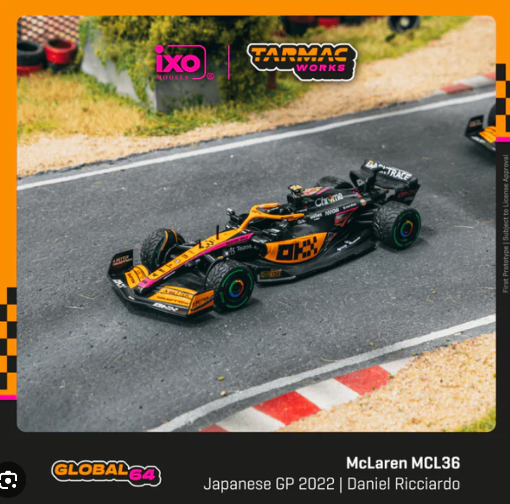 Tarmac McLaren MCL36 Japanese Grand Prix 2022 Ricciardo