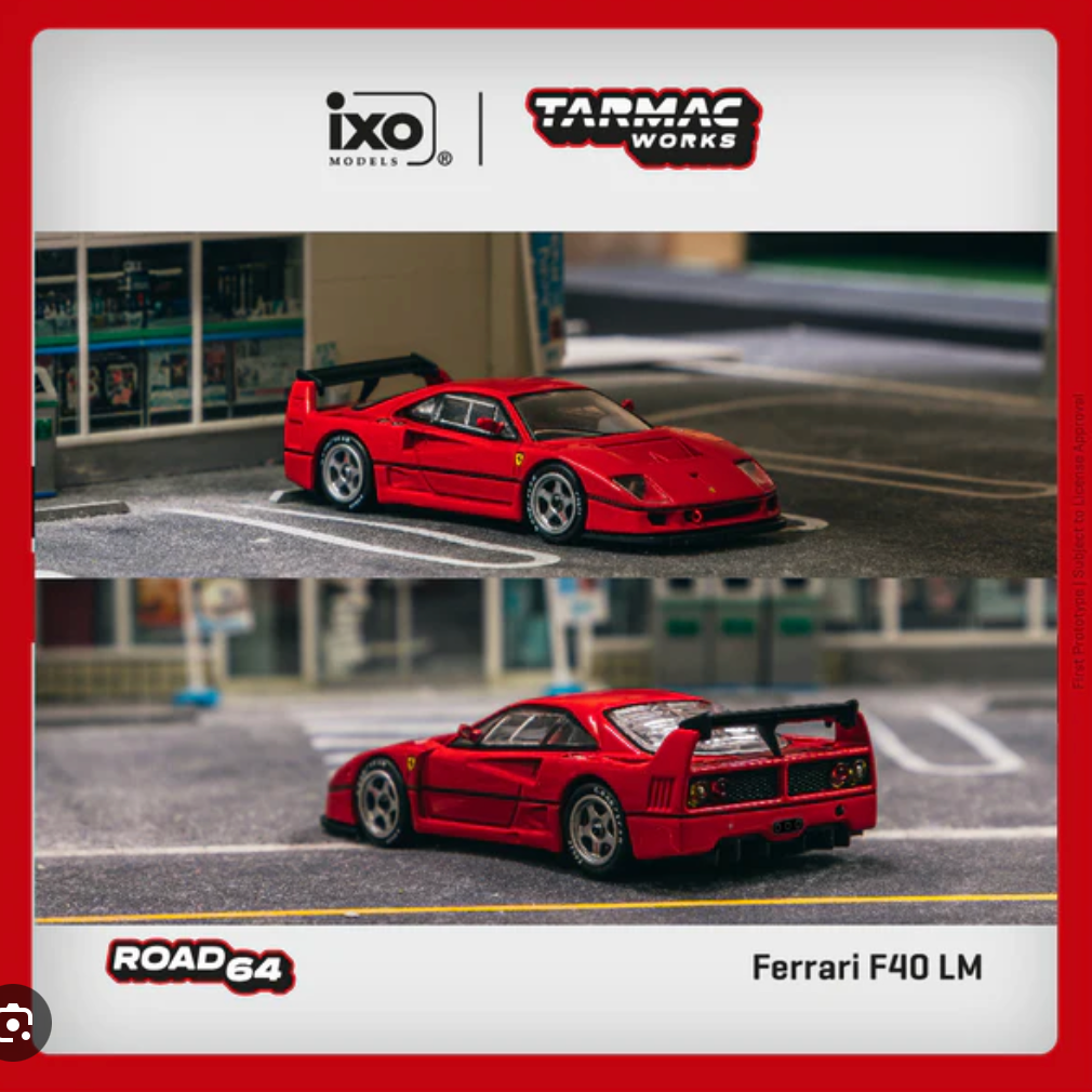 Tarmac Works ROAD64 1/64 Ferrari F40 LM Red T64R-075-RE