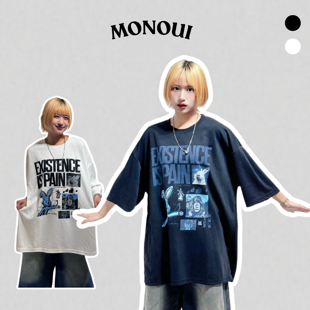 EXISTEN兔子寬鬆短TEE