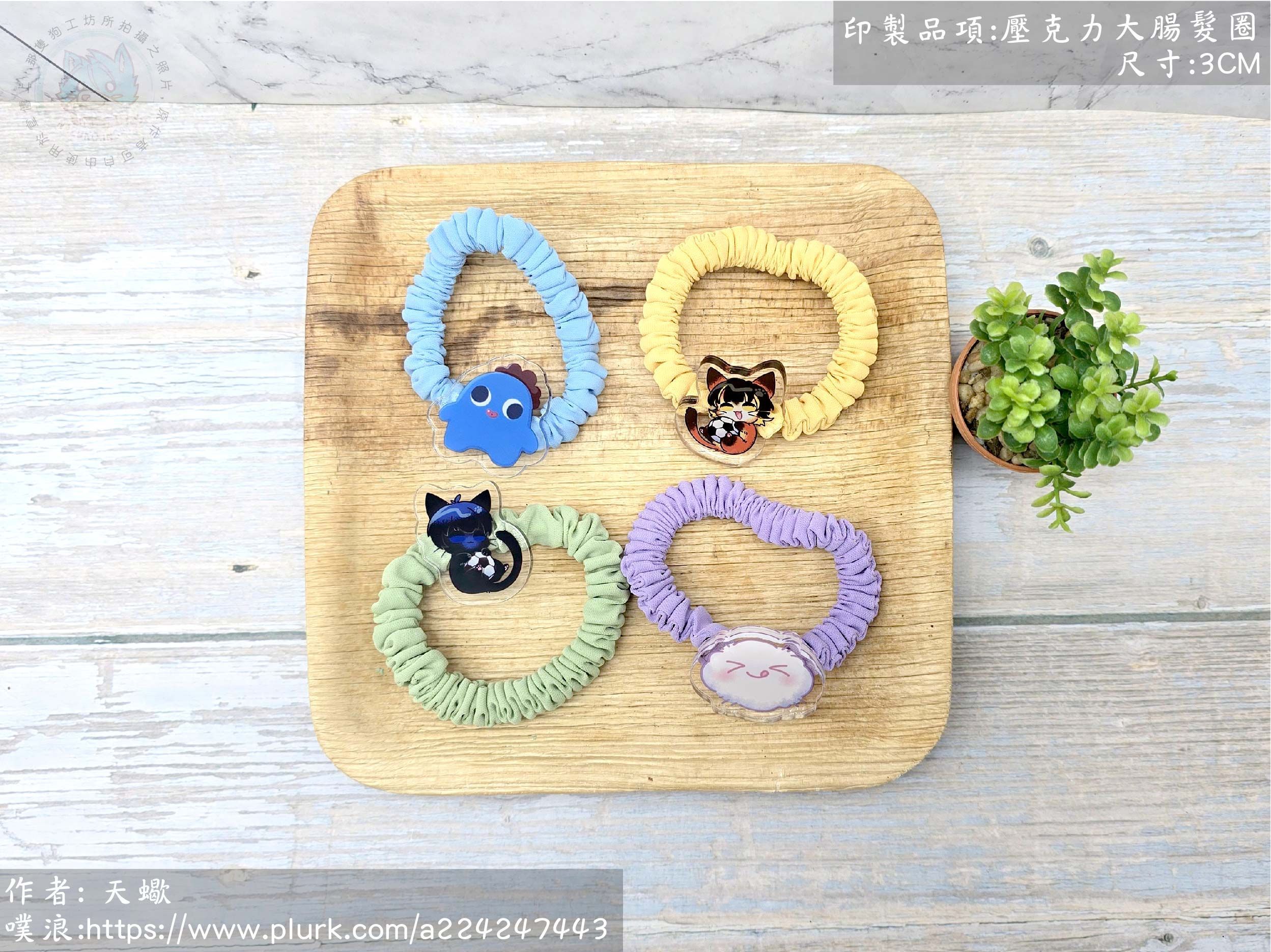 壓克力髮圈（注意商品描述）