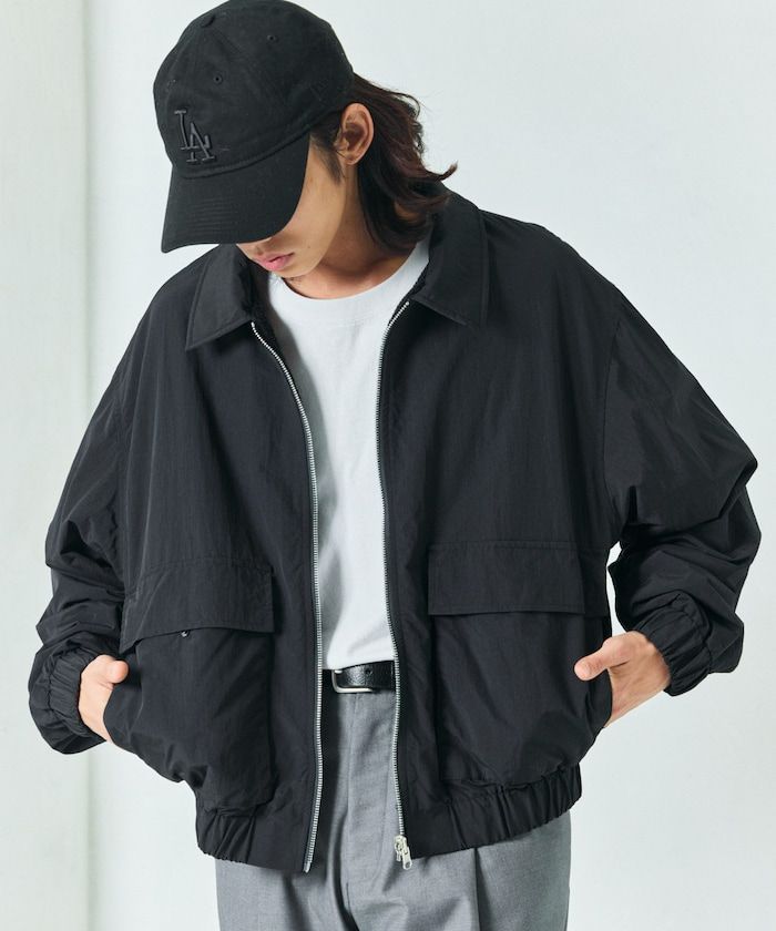 FREAK’S STORE Nylon fleece reversible short zip Blouson
