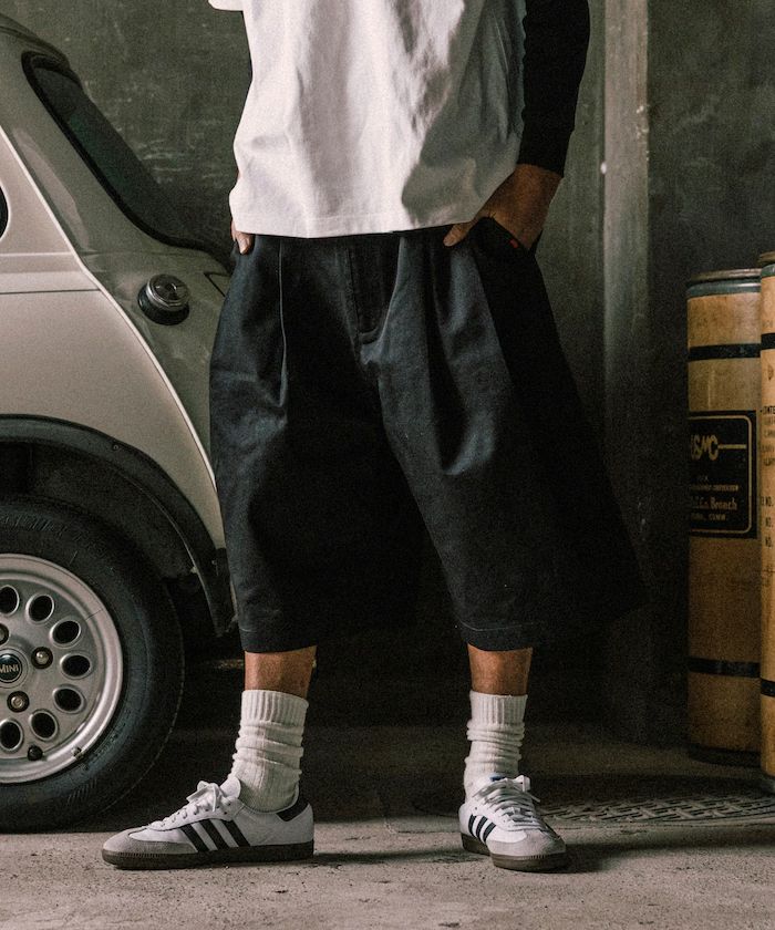 RED KAP 別注 2TUCK BAGGY WIDE TWILL SHORTS PANTS
