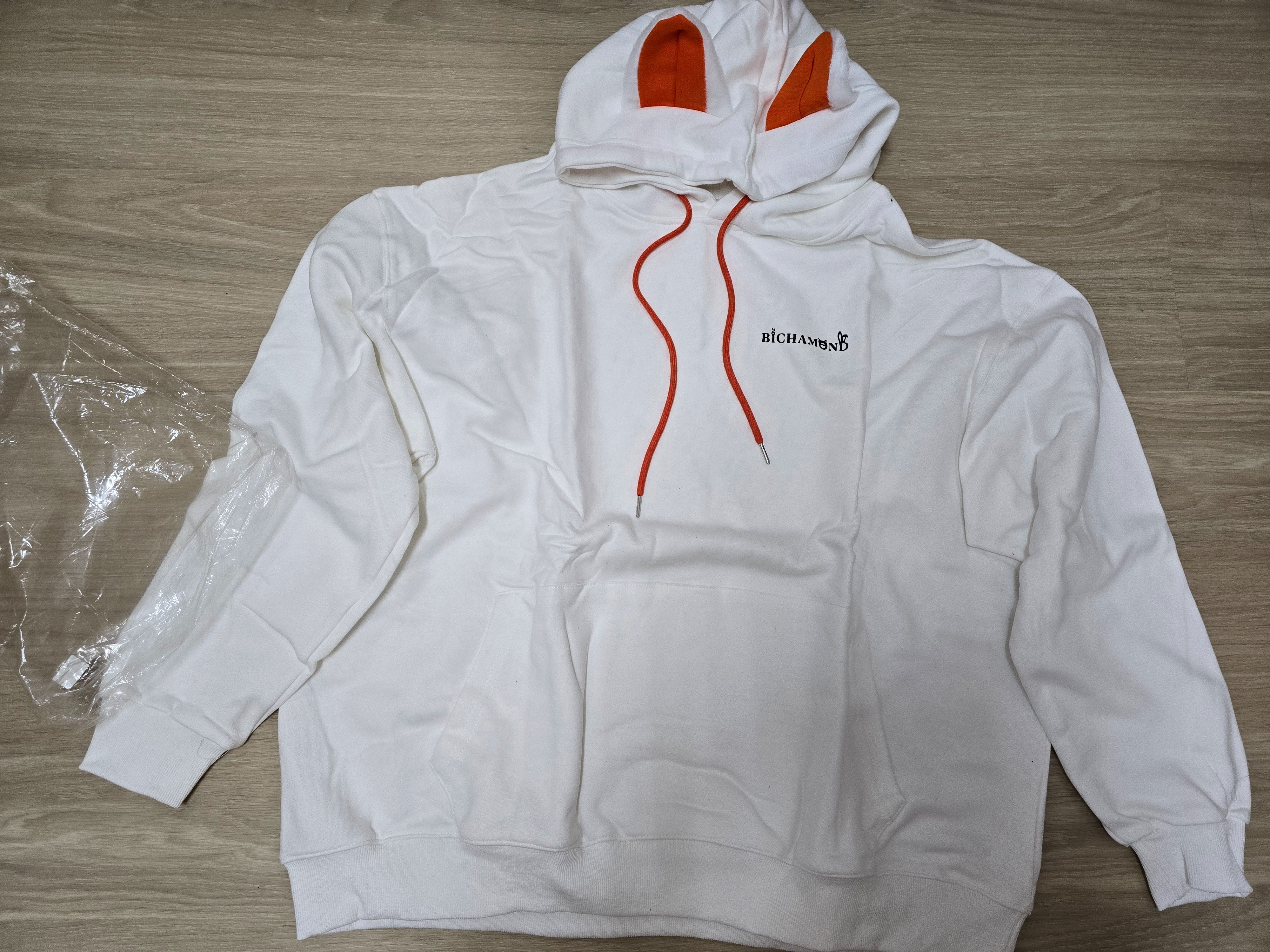 Boun個人品牌帽T 白猫L