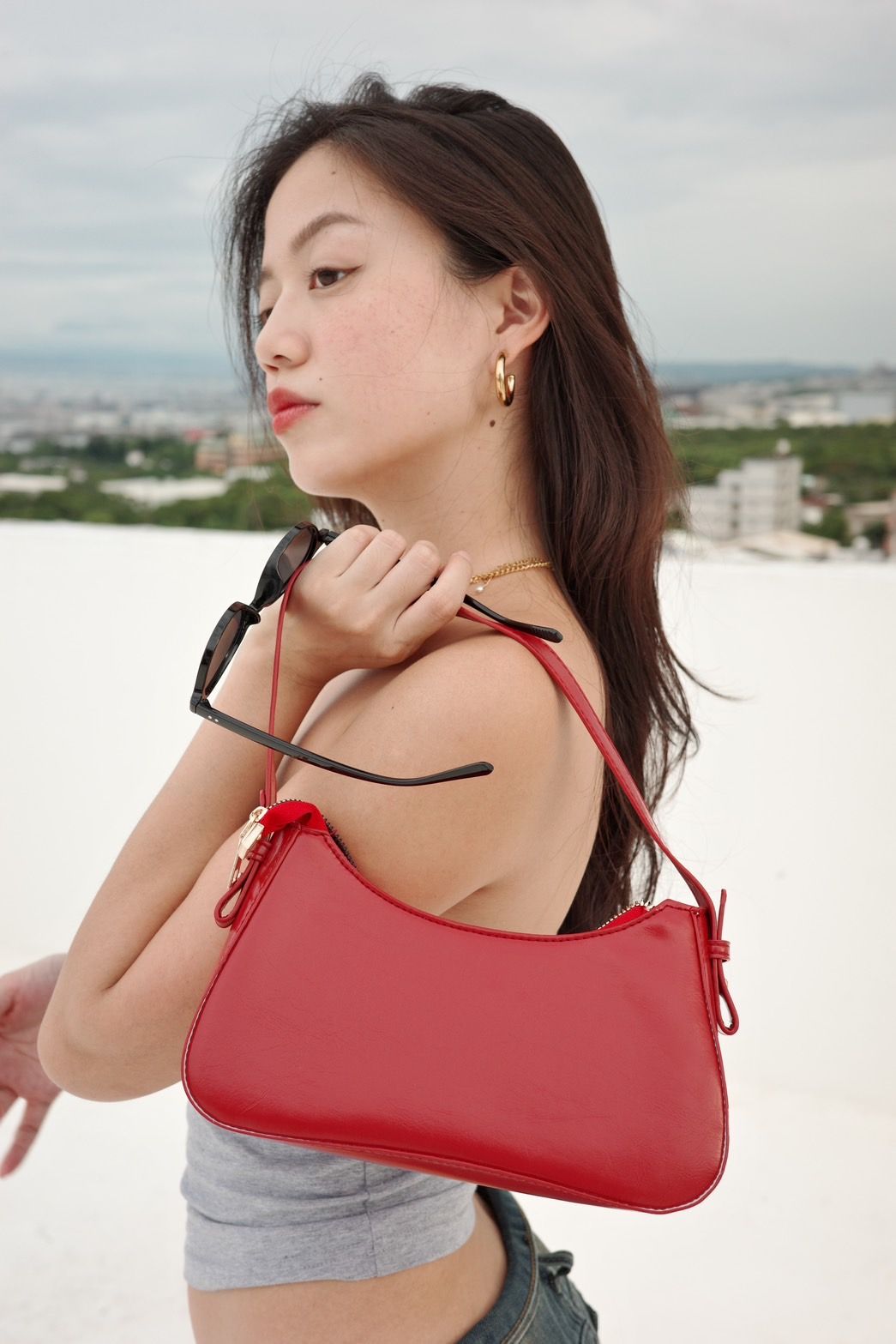 ACC♥美式復古搭配用紅色肩背包🙈♥