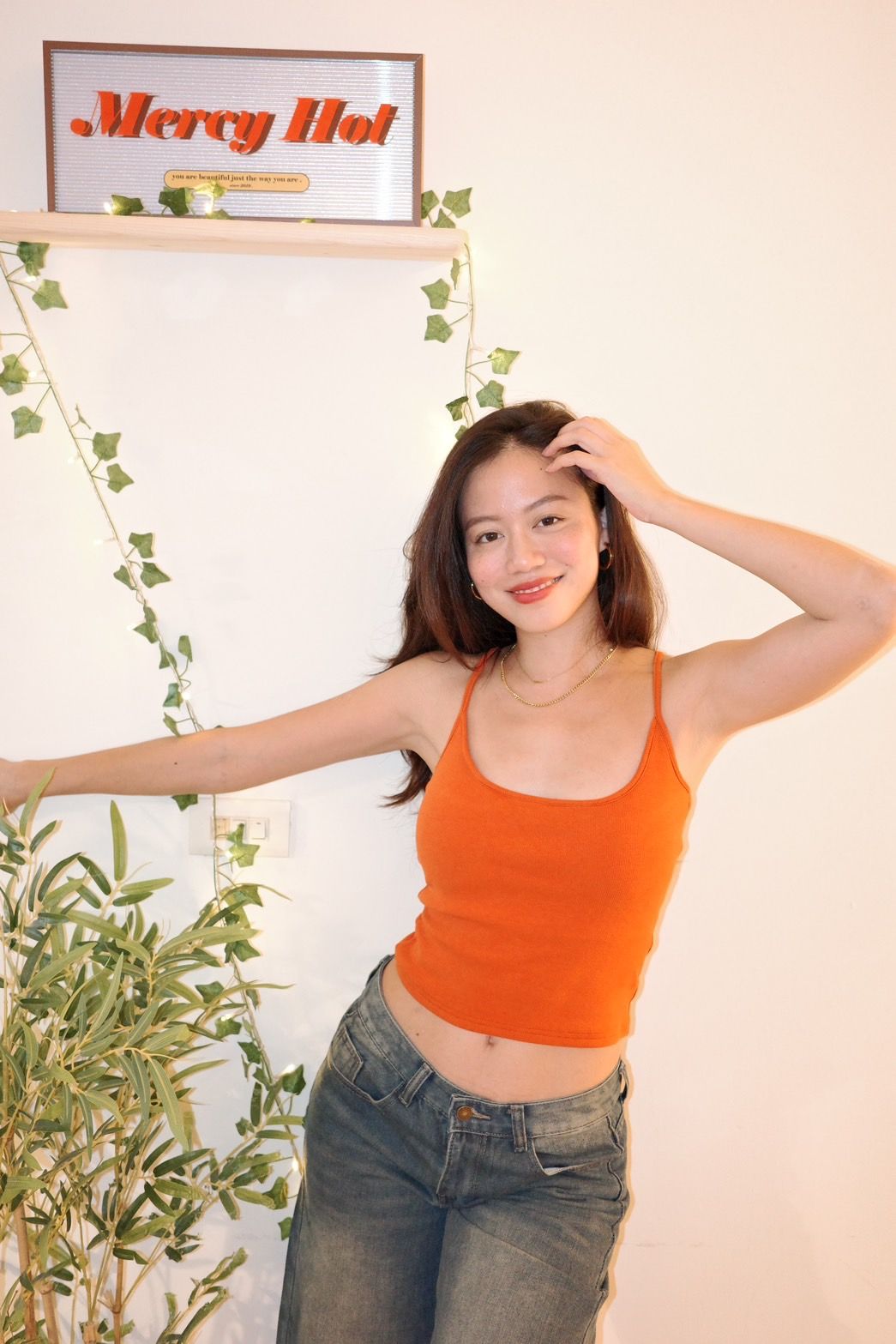 Basic Hot Top✨帶胸墊細肩辣妹工字背心