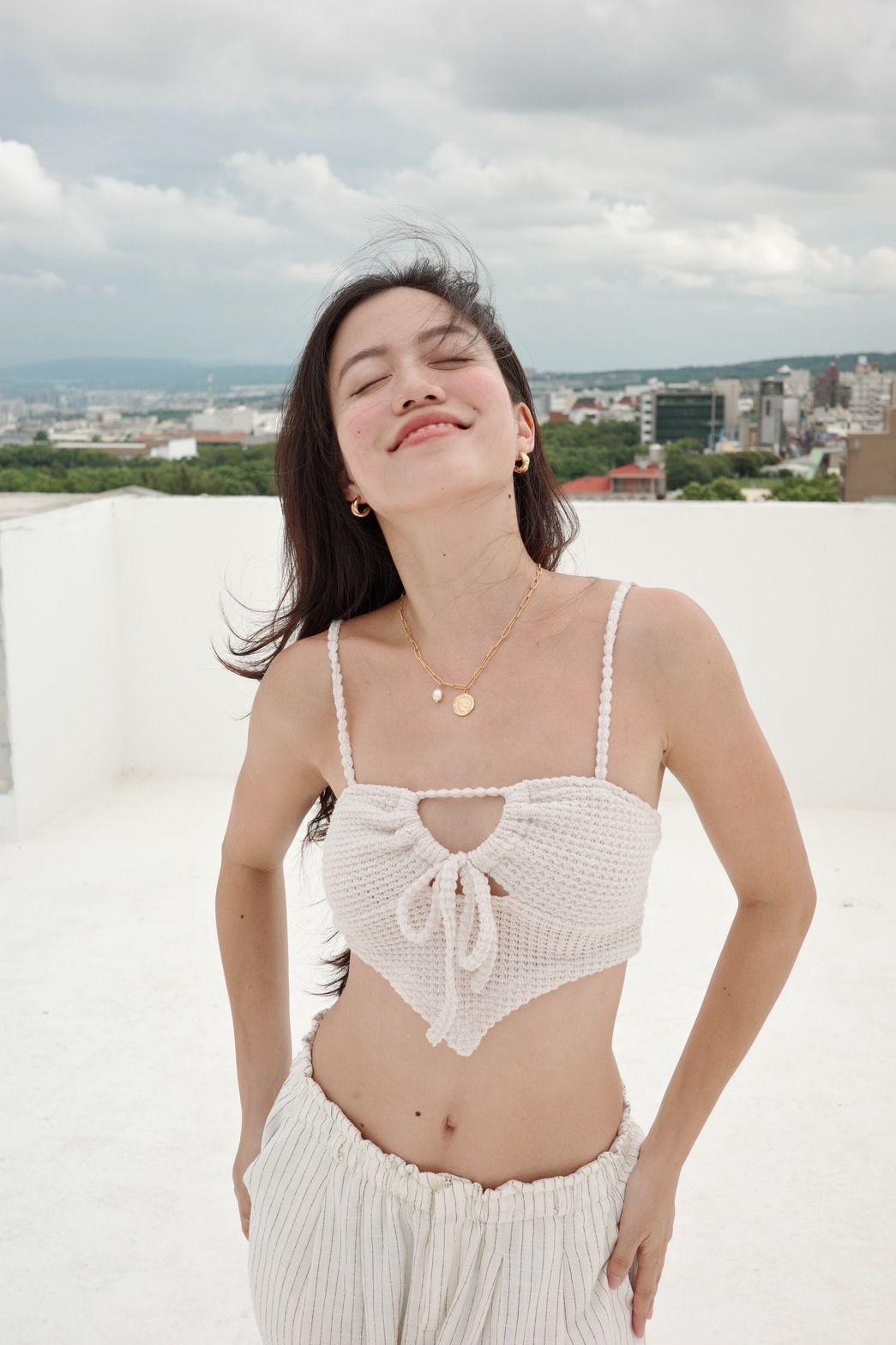 超美🕊️辣妹鬆餅格渡假小背心