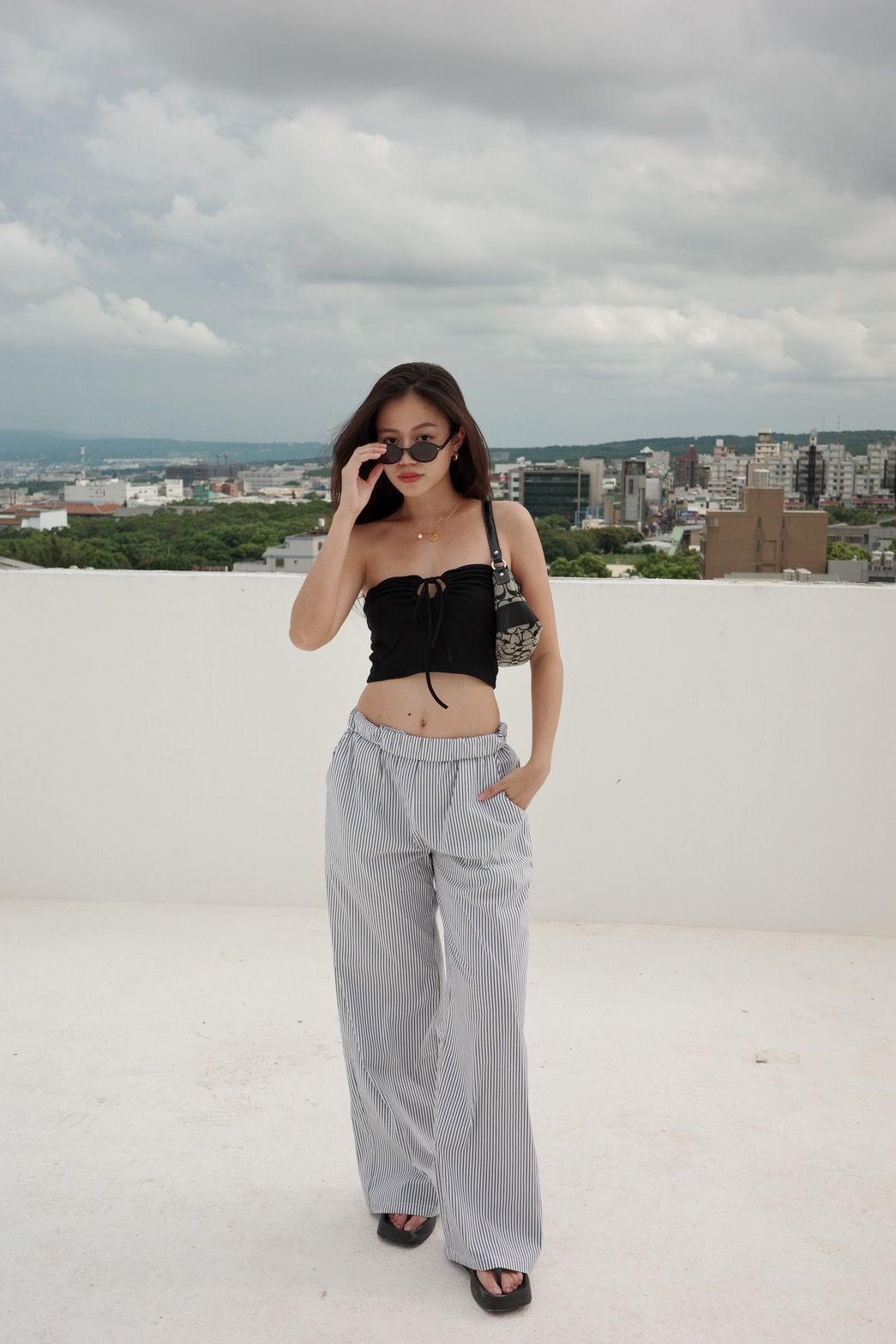 本期必買!!🕊️夏日黑條紋落地寬褲📹