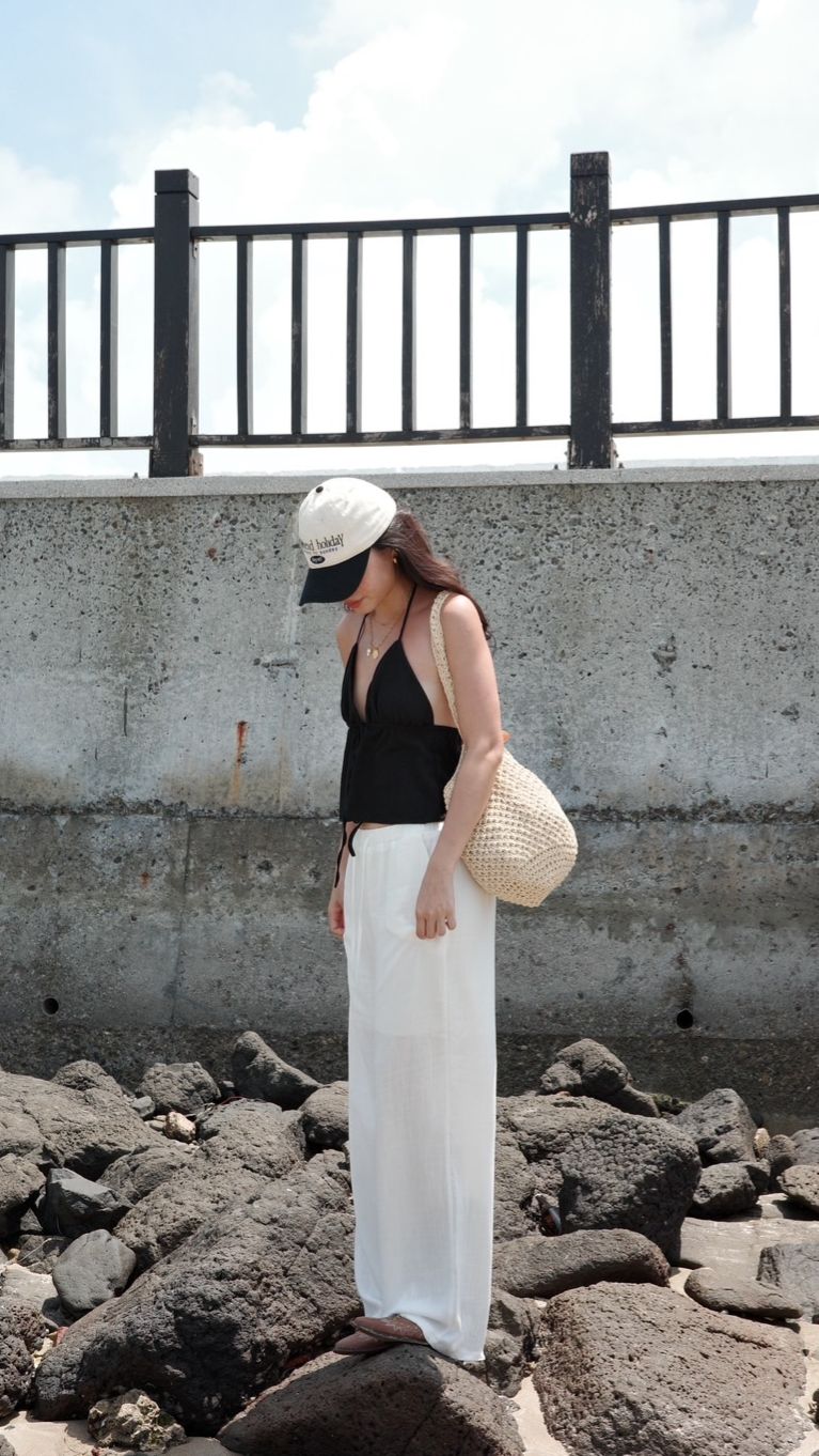 本期必買!!🕊️超美親膚棉麻渡假白色寬褲