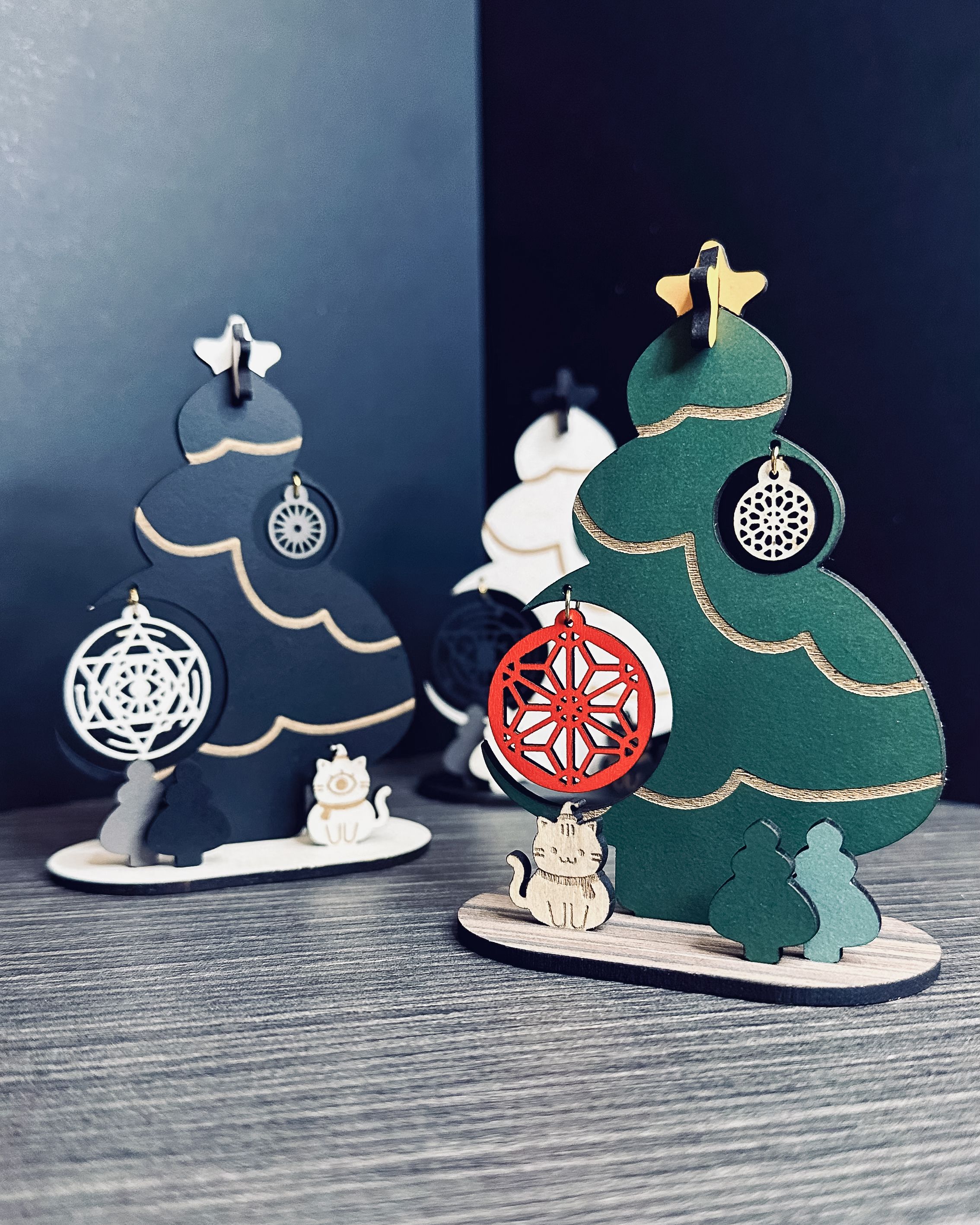 【現貨】＜聖誕限定＞ 自己的聖誕樹自己種 可愛貓貓聖誕佈置DIY組裝桌飾