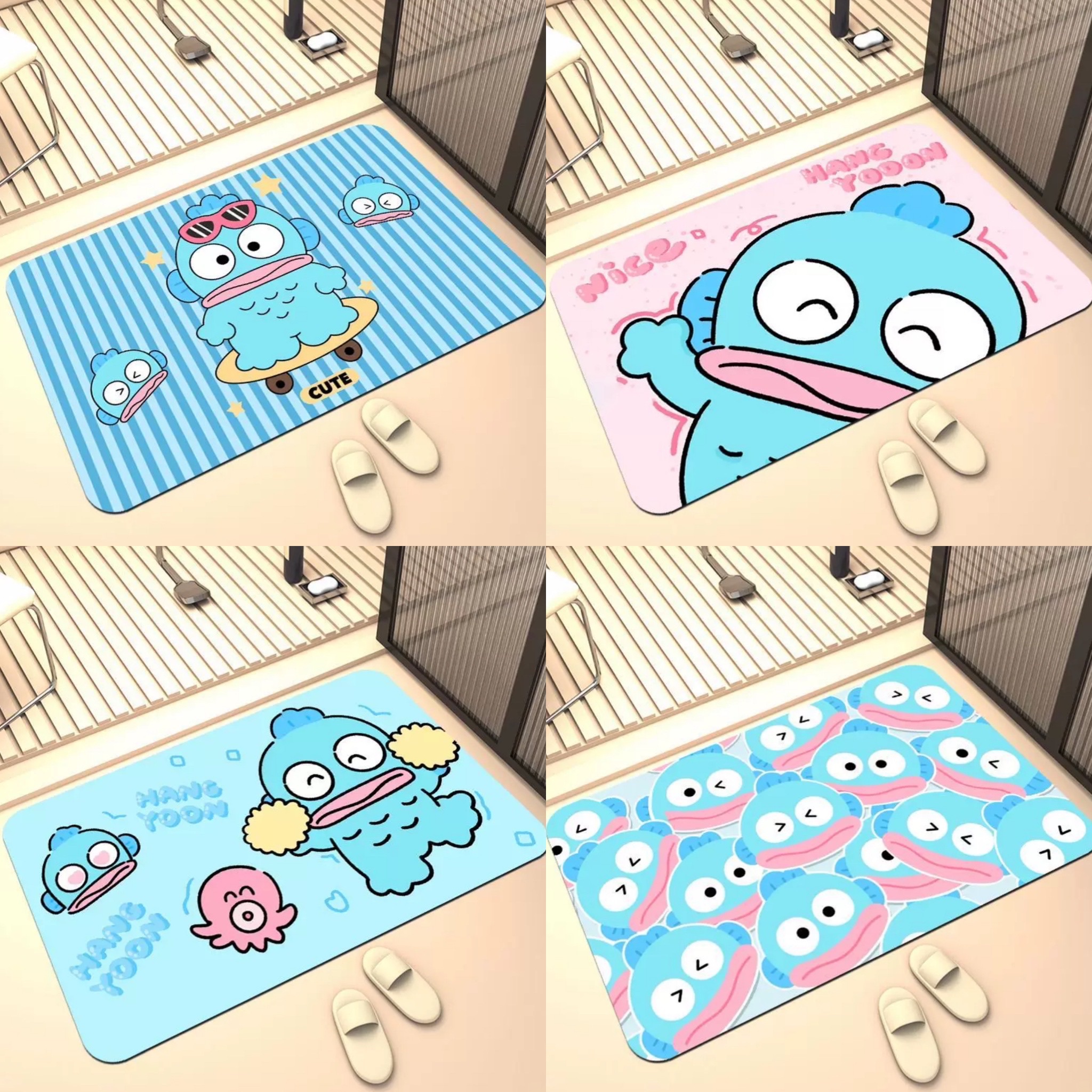 超萌可愛造型醜魚吸水地毯