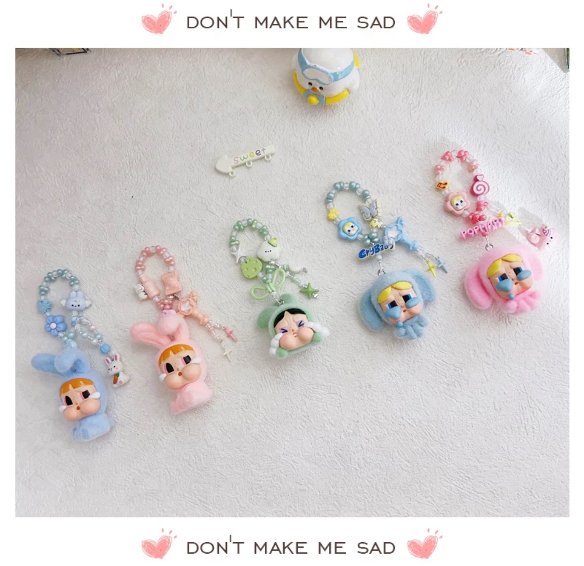 超可愛 植絨飛天小女警手作吊飾❤️