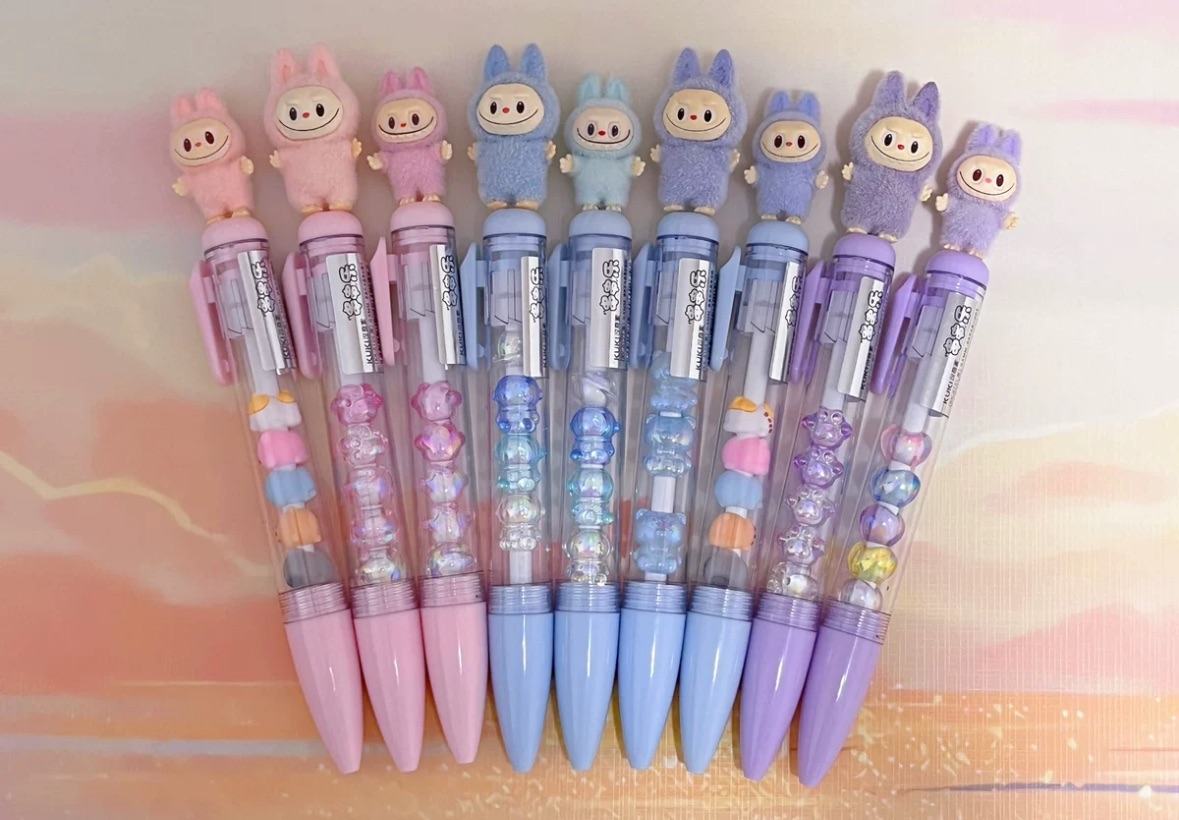 超可愛造型手工labubu黑色中性筆
