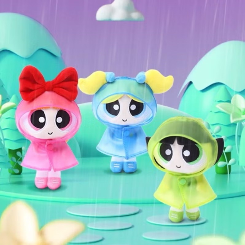 超萌可愛飛天小女警雨衣款娃娃吊飾