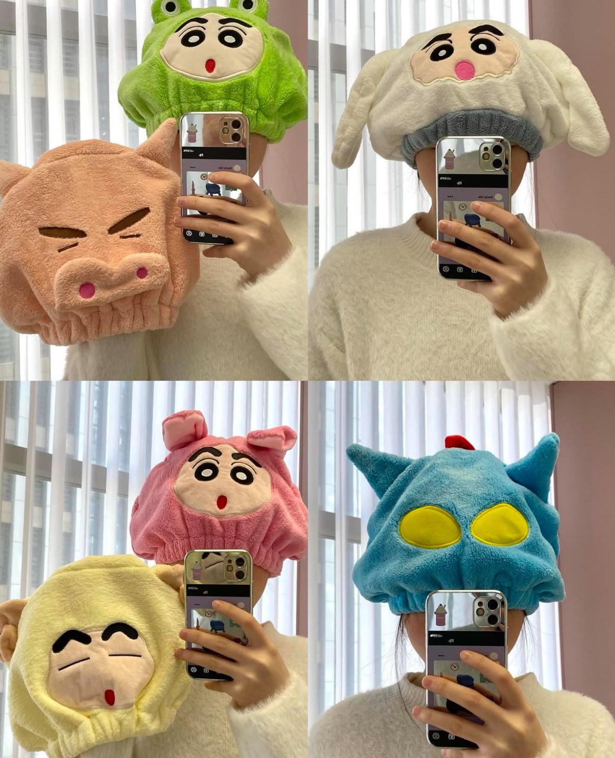 超可愛萌小新乾髮帽