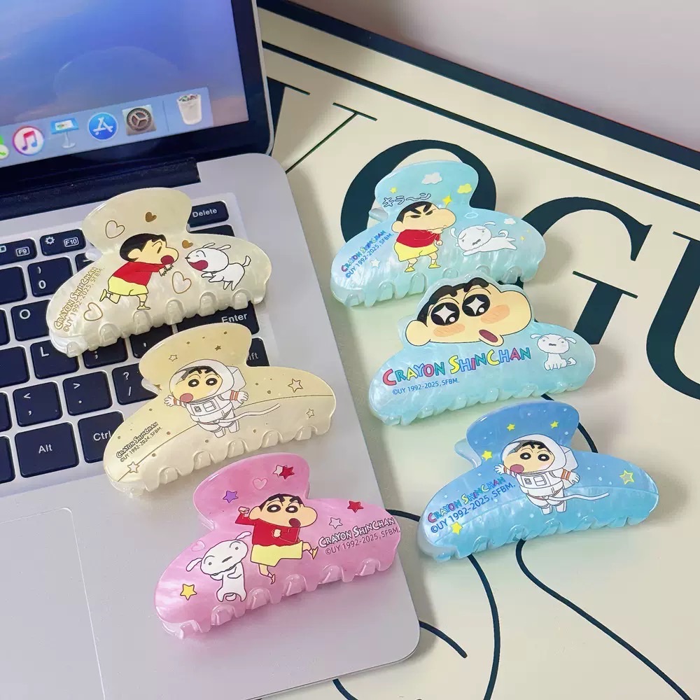 超萌可愛蠟筆小新鯊魚夾