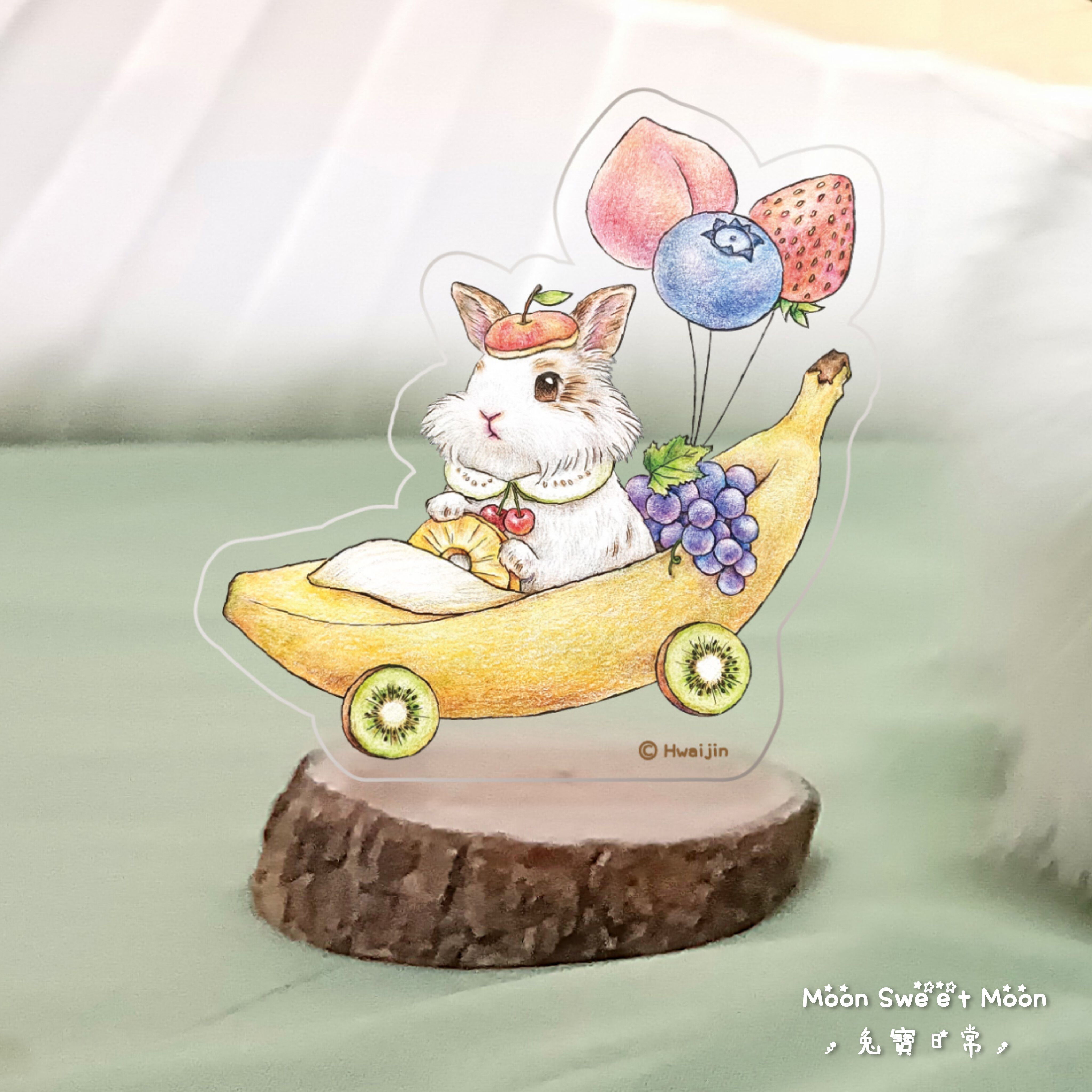 🐰小Moon🍎水果壓克力鑰匙圈 ＆公仔