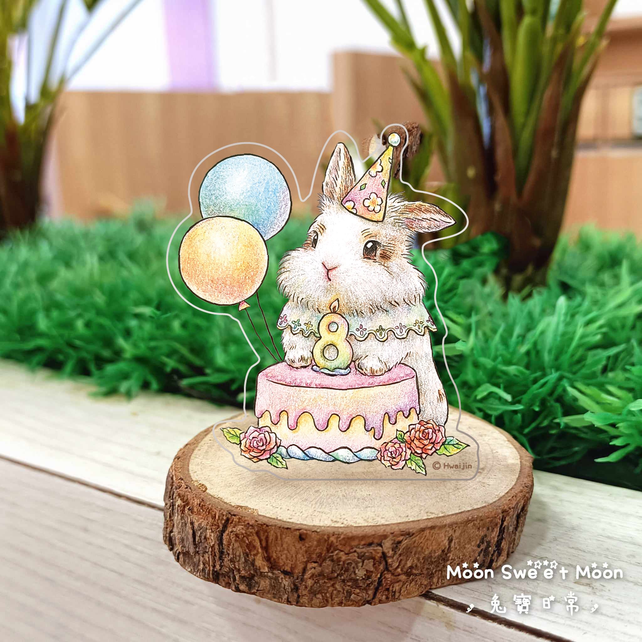 【🎂小Moon生日限定】🐰小Moon ＆ 🐹Hamu壓克力公仔