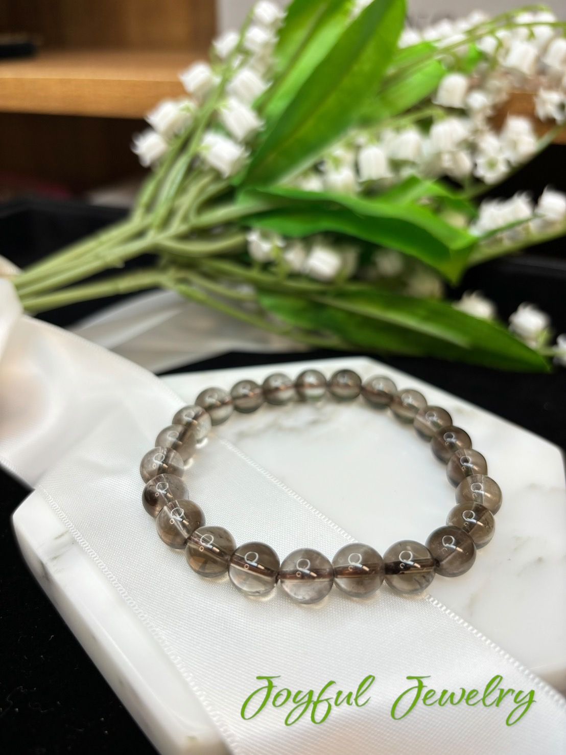 茶水晶水晶手串 小確幸飾品 提升分析能力  安定心神  活絡氣血循環  驅除汙濁之氣