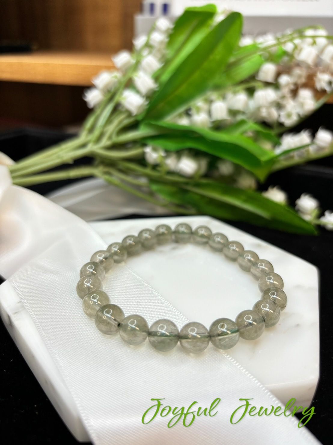 綠髮晶水晶手串8咪 小確幸飾品 加強財運  招正財  提升事業運  療愈負面情緒  心神安寧  減少暴躁、緊張、壓力反應