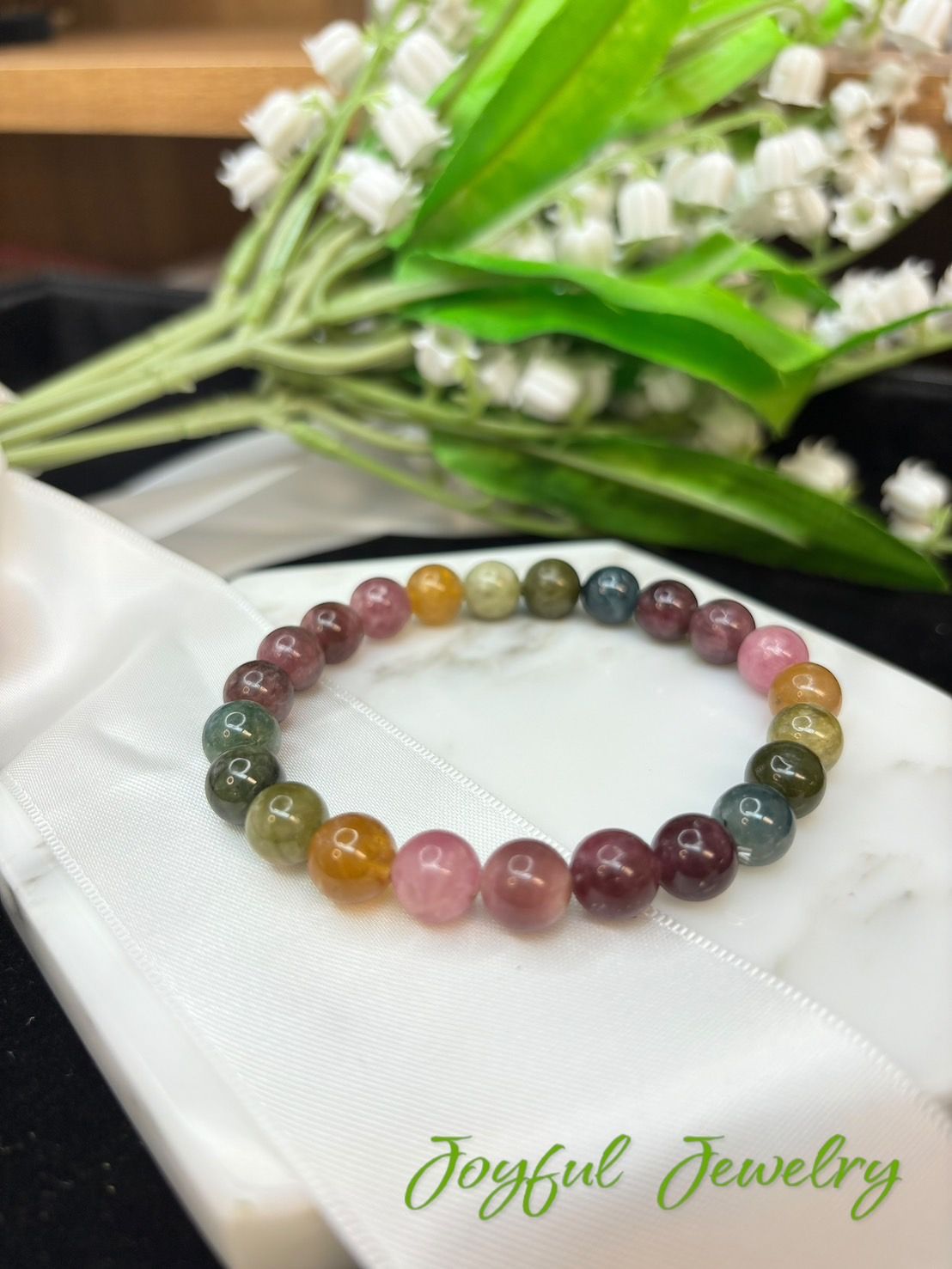 碧璽水晶手串8咪 小確幸飾品 旺夫旺子旺全家  避邪保平安  招財聚福氣  鎮定情緒消除壓力  吸收負能量