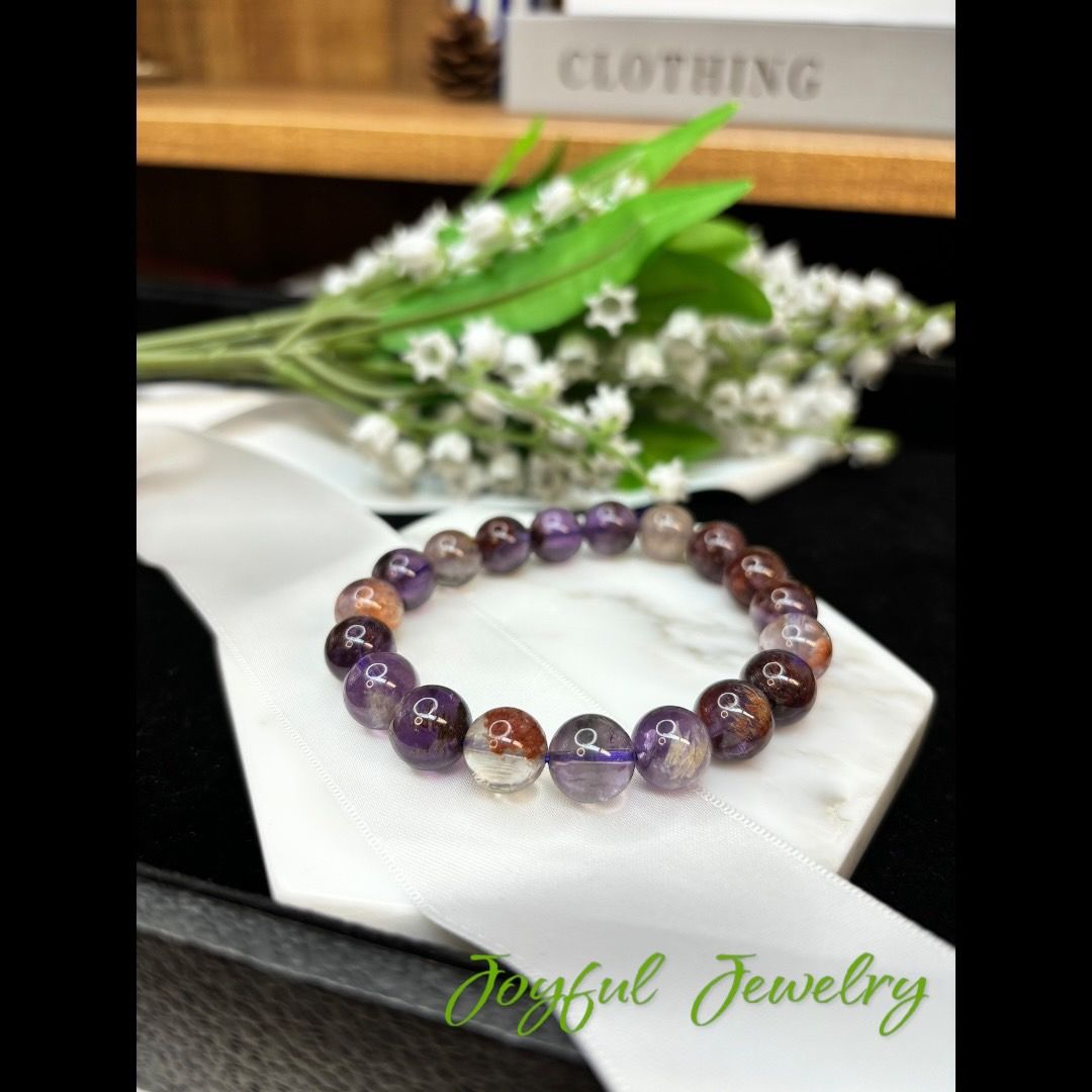 紫幽靈水晶手串 小確幸飾品 集中心智  去除妄想雜念 幫助身心靈沉澱  招貴人與正財  強化事業運與財運