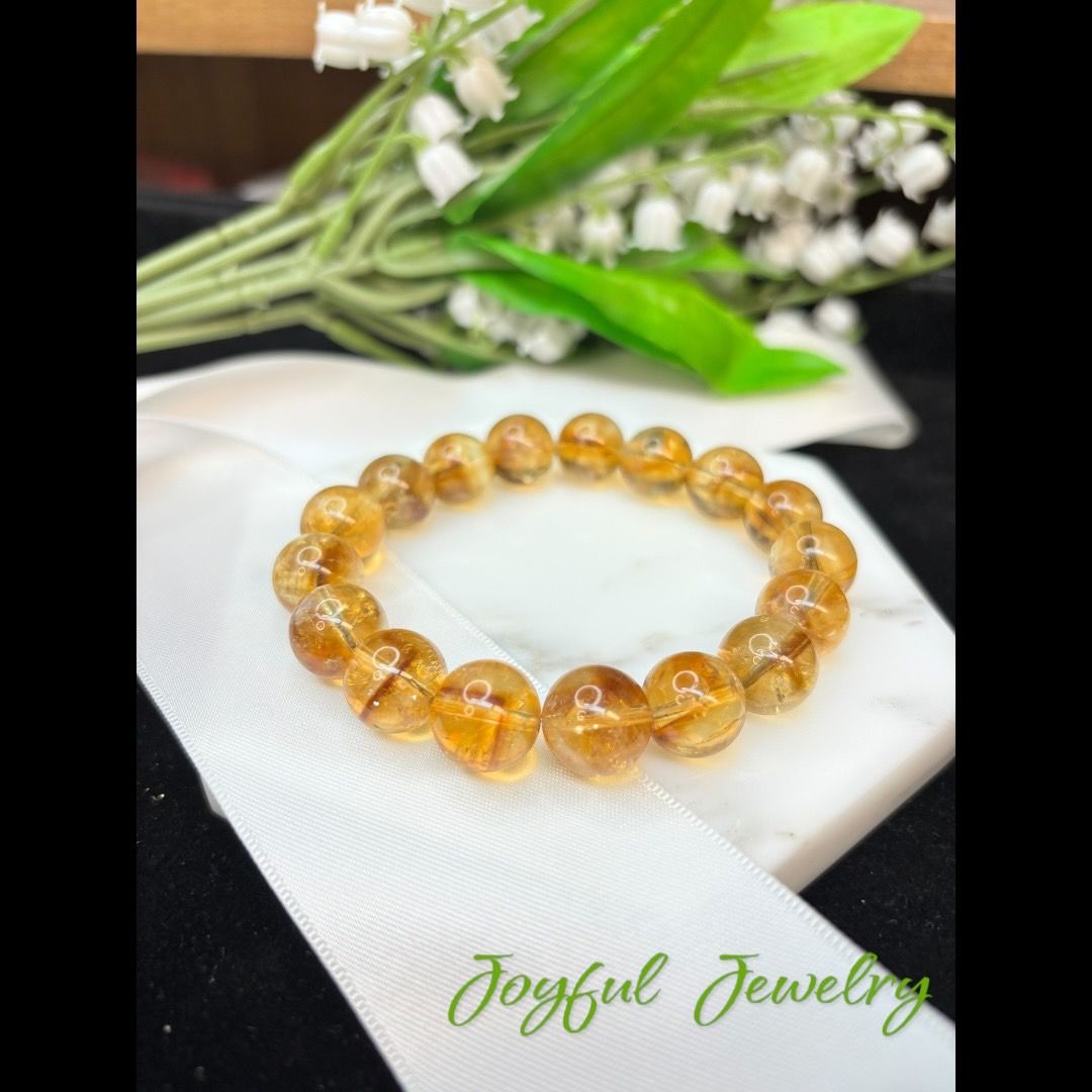 黃塔晶水晶手串 小確幸飾品 招財水晶  商人之石  增強自信心企圖心  聚財招財旺事業  舒緩腸胃不適