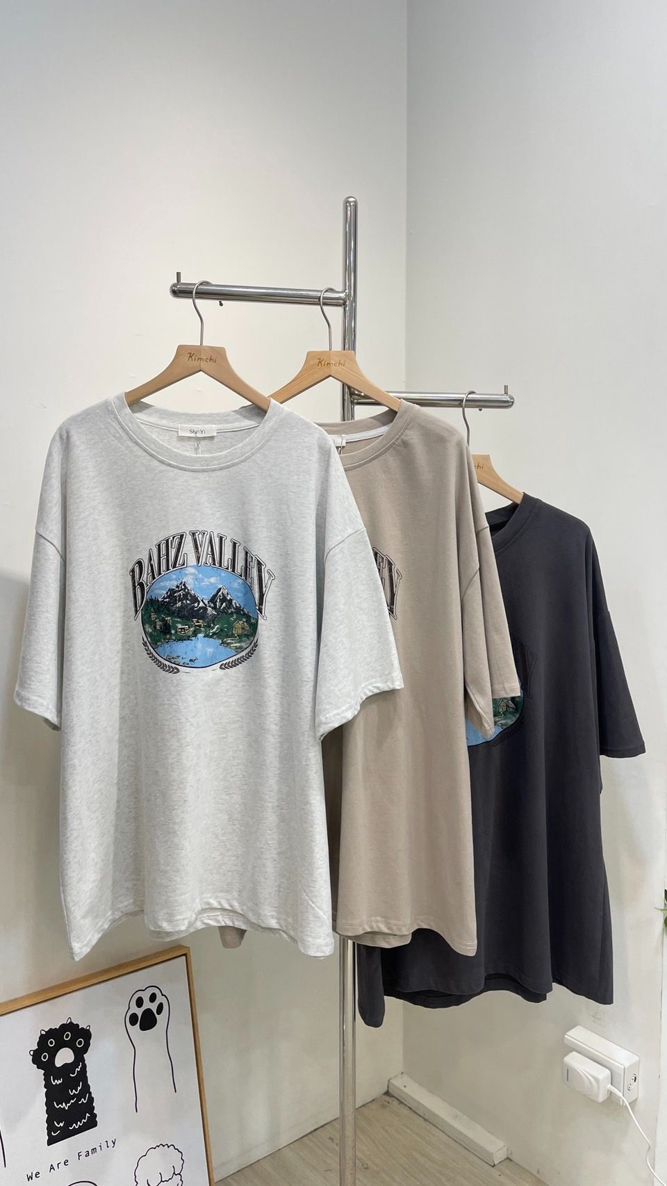 山脈魔毛五分袖大T