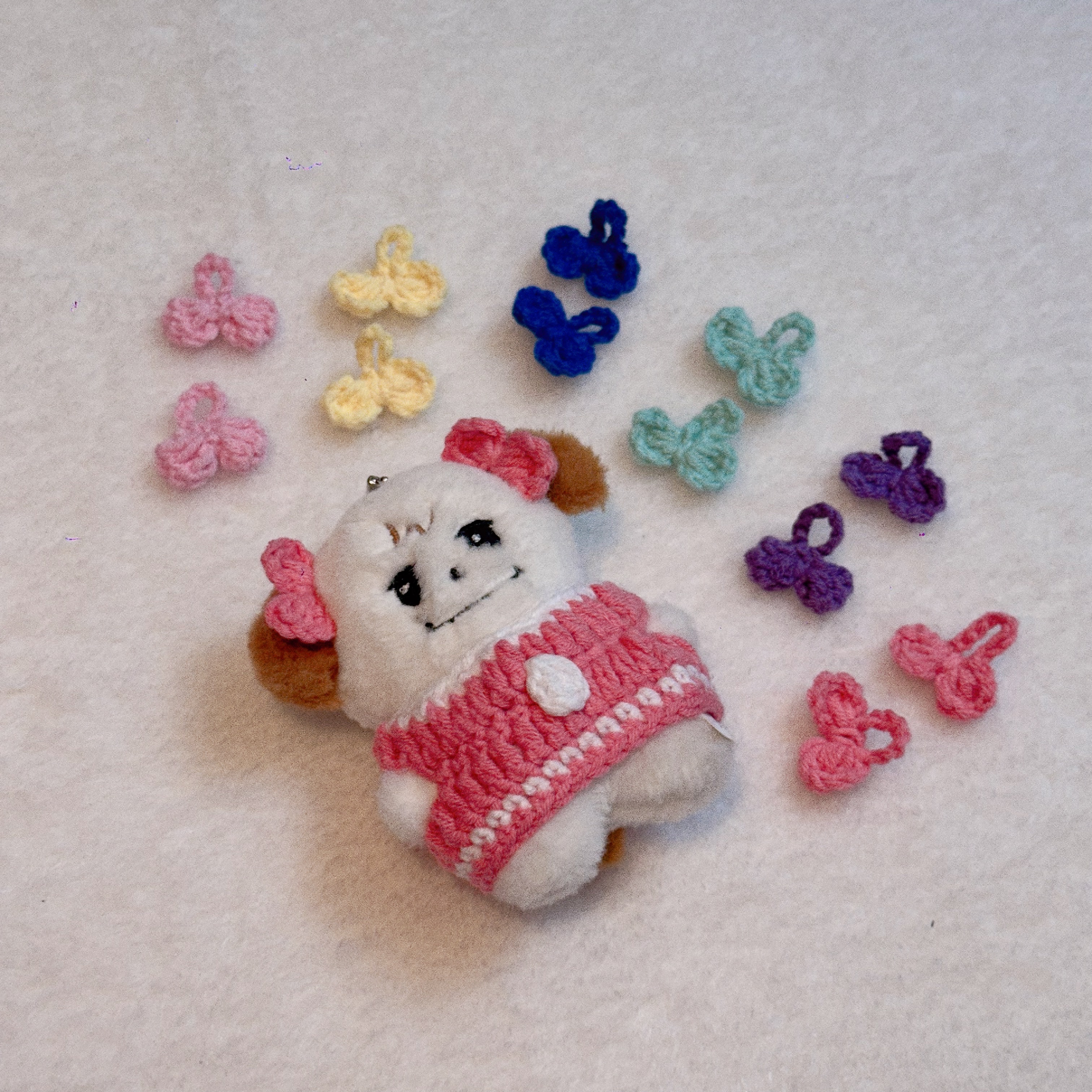 圭美の蝴蝶結耳飾（兩個一對）