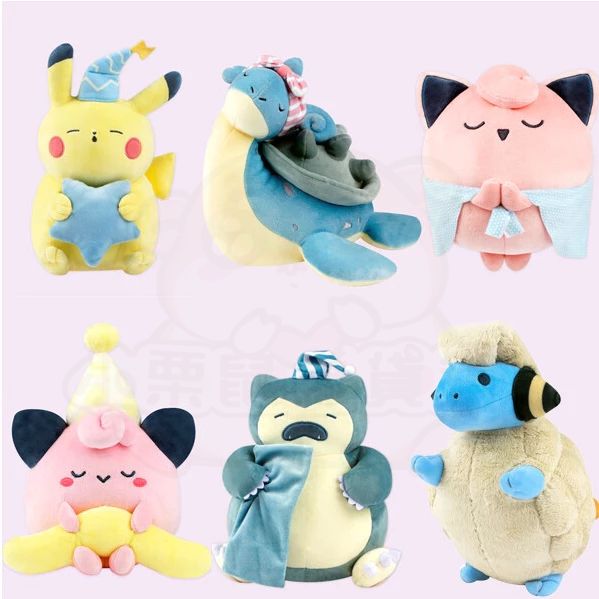 韓國正版授權寶可夢Pokemon in a dream 皮卡丘 卡比獸 皮皮 拉普拉斯 咩利羊 胖丁- 娃娃公仔