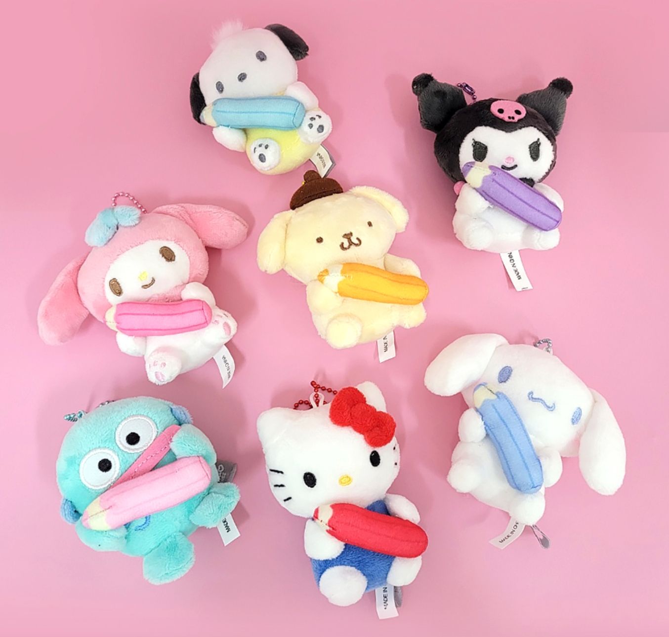 韓國三麗鷗 大耳狗 帕恰狗 布丁狗 美樂蒂 酷洛米 人魚漢頓 hello kitty 凱蒂貓 讀書 鉛筆 娃娃＆吊飾