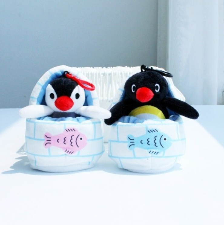 韓國正版授權 企鵝家族Pingu Pinga 冰屋小窩 娃娃 玩偶 吊飾 鑰匙圈 15公分高