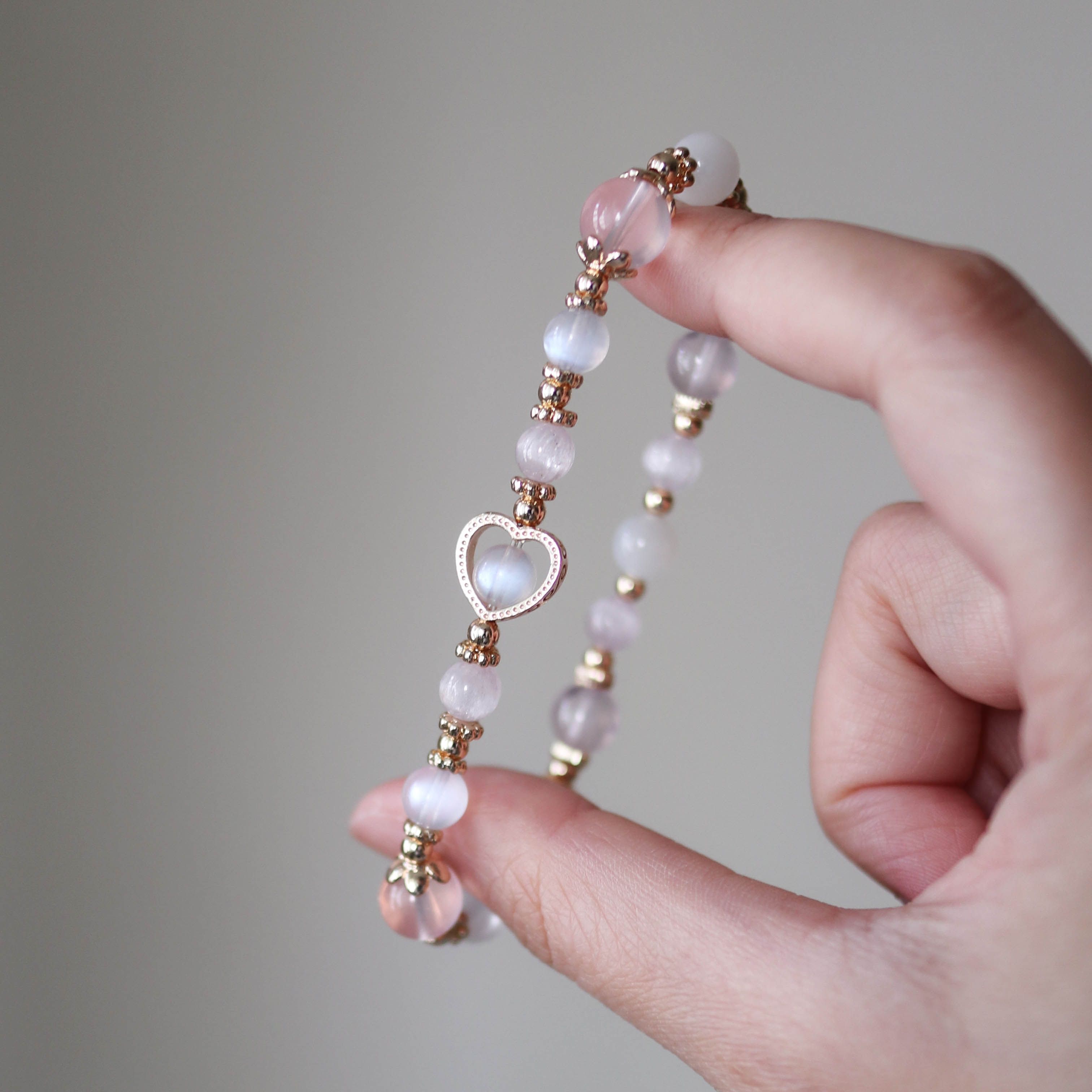 【愛情】月光石、粉晶、 紫鋰輝、薰衣草紫水晶 /愛情/