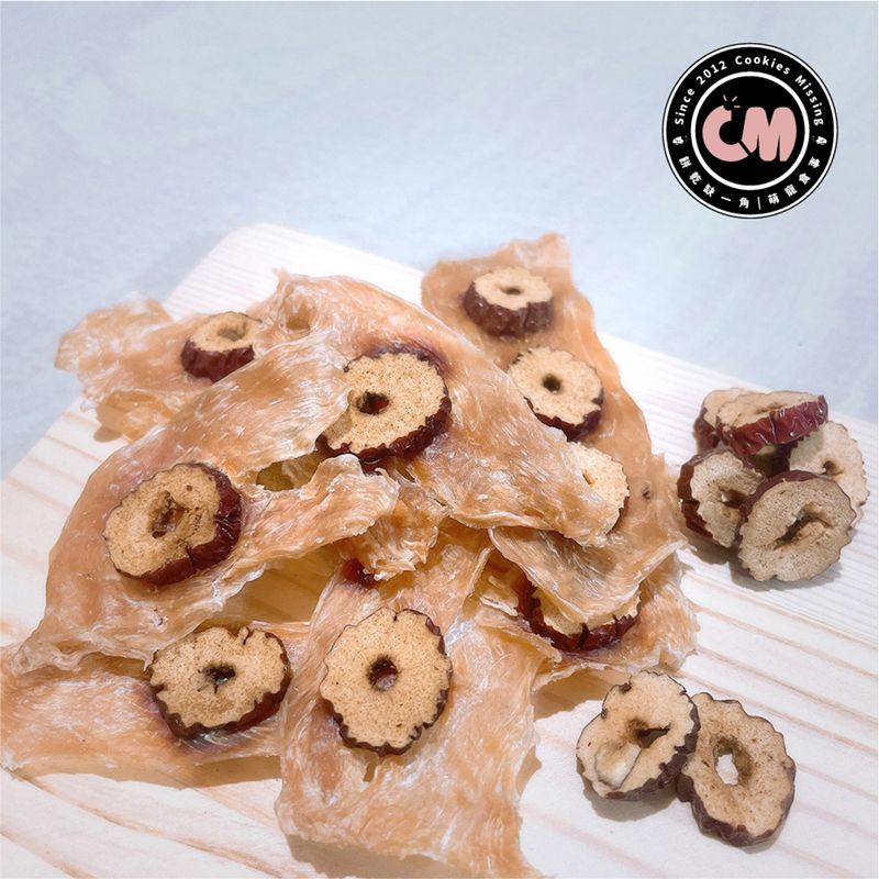 【餅乾缺一角|盟寵食事】純手工自家烘烤寵物零食 紅棗雞胸肉乾