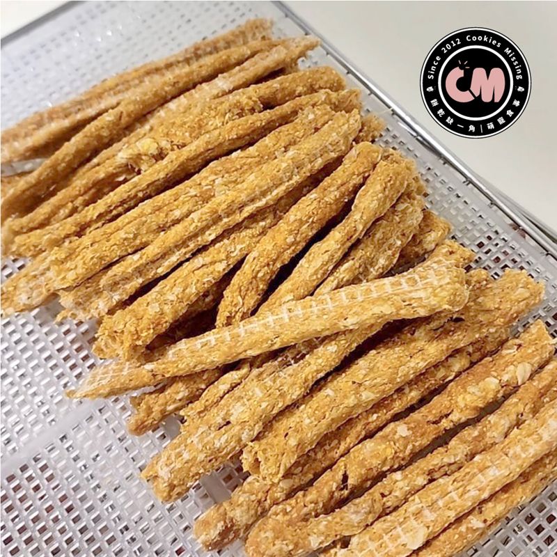 【餅乾缺一角|盟寵食事】純手工自家烘烤寵物零食 蘋香紅蘿蔔雞肉條 燕麥地瓜雞胸肉條