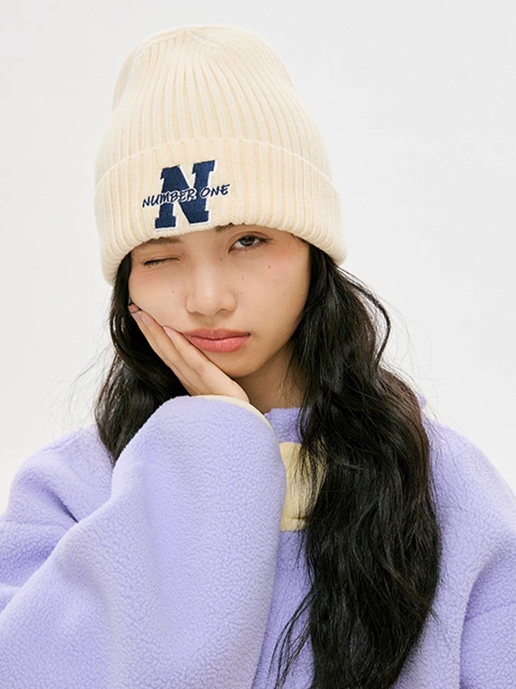 ‼️跳地第三季.小何同款‼️南波萬針織帽子冬季白色大頭圍百搭包頭帽絨線休閒新款時尚韓版
