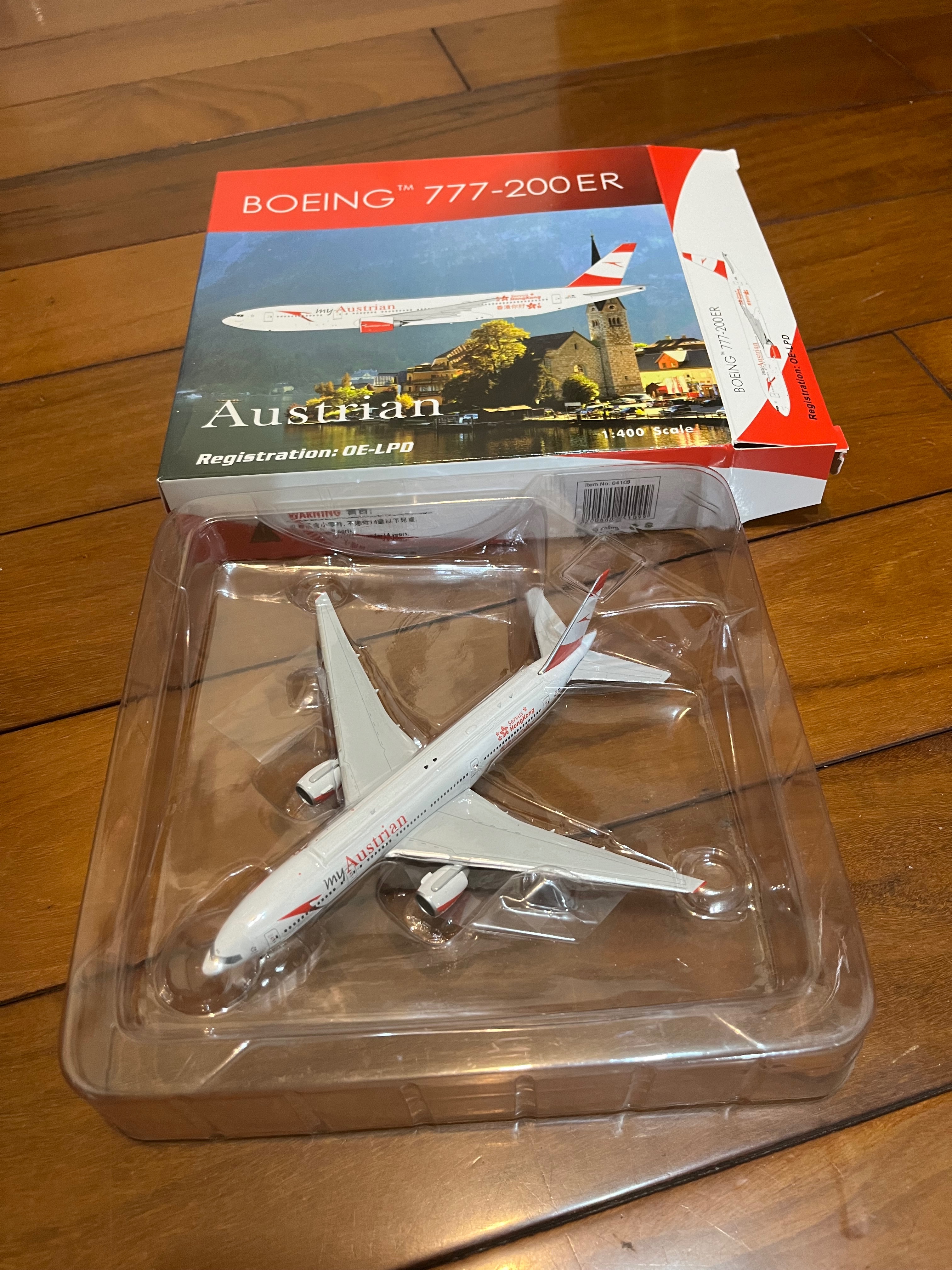 香港您好 1/400 奧地利航空 Austrian B 777-200 ER OE-LPD 售1250
