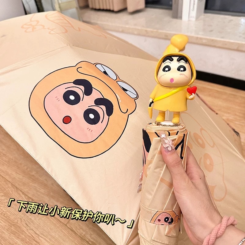 預購💫 蠟筆小新立體傘帽折疊兩用雨傘〰