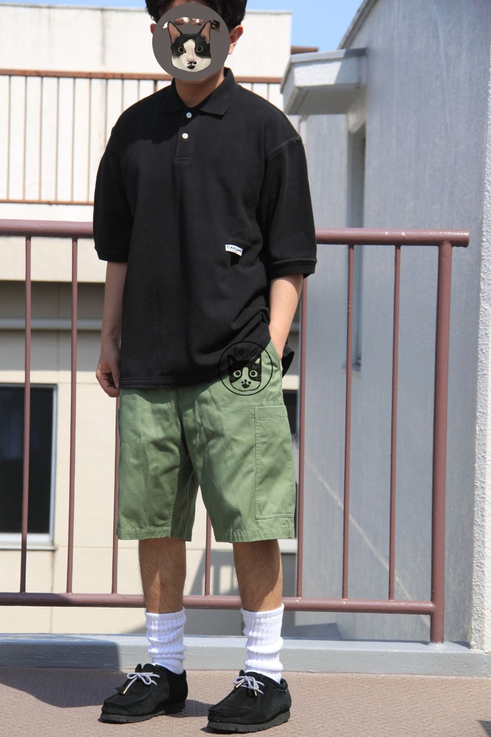 CAHLUMN Over dye Polo Shirt