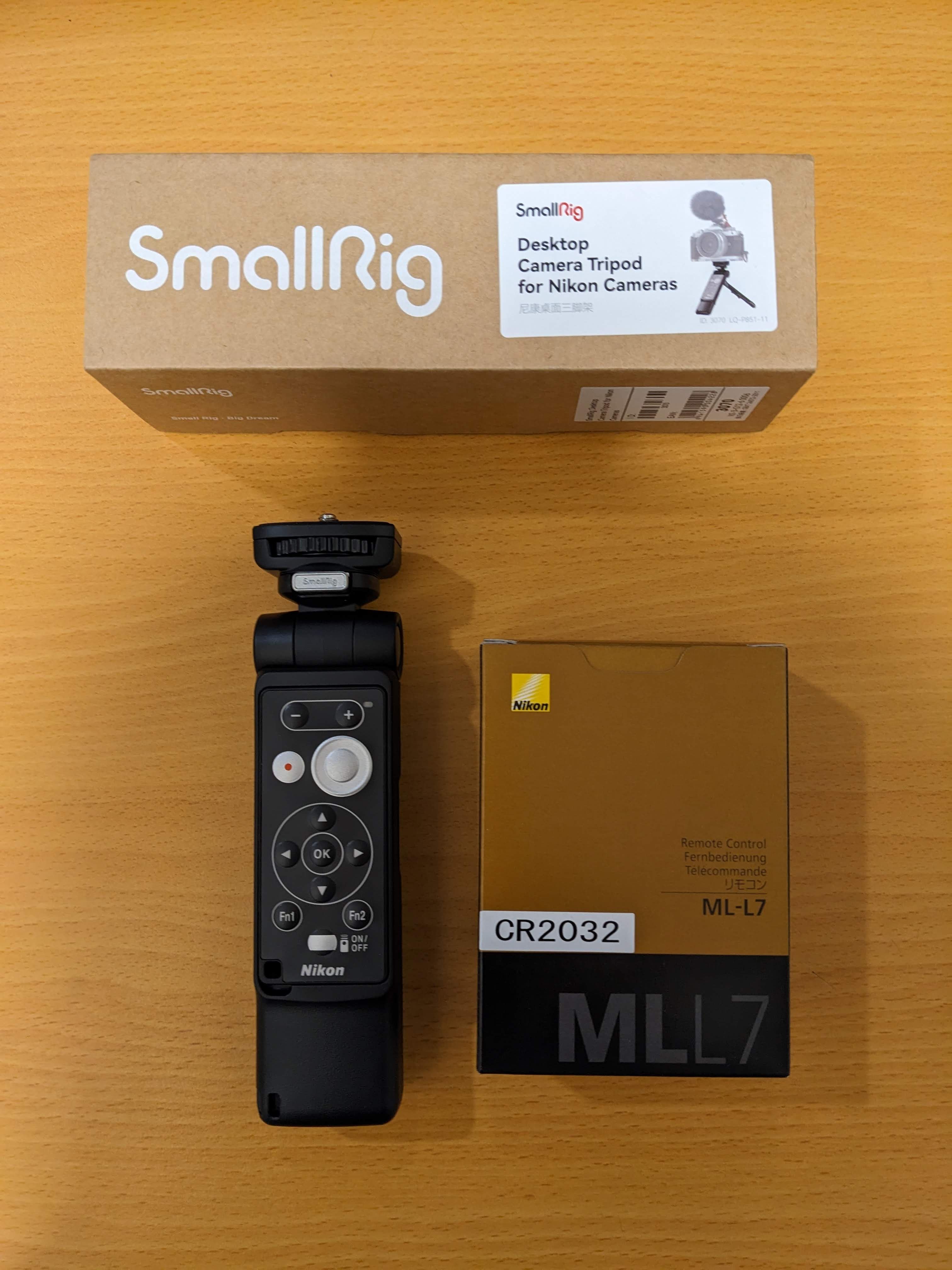 Nikon ML-L7 遙控器 + SmallRig 3070 三腳架手把 無線遙控手把套組