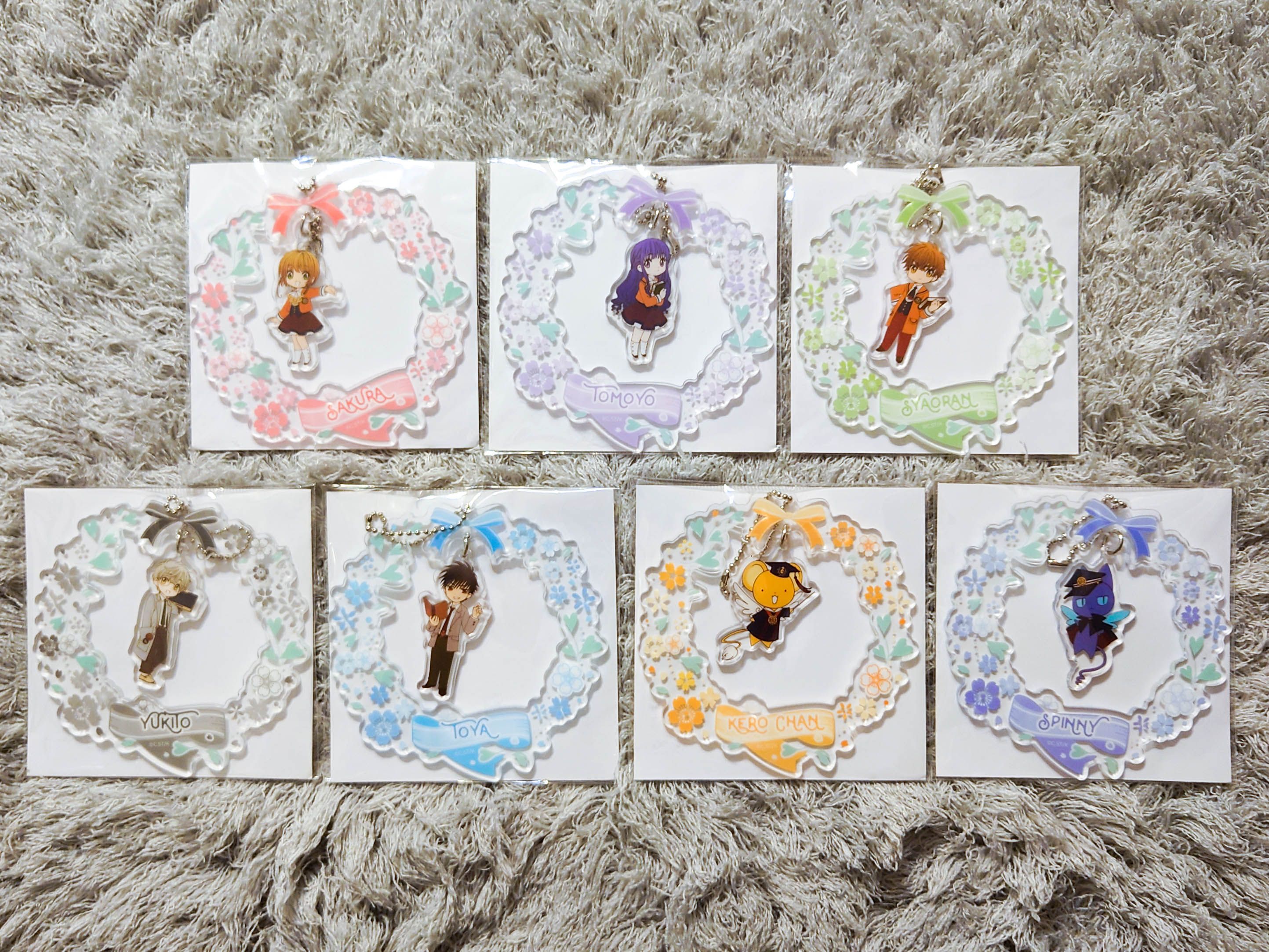 庫洛魔法使原畫展-壓克力花環吊飾-小狼、知世、雪兔、桃矢、小可、斯比