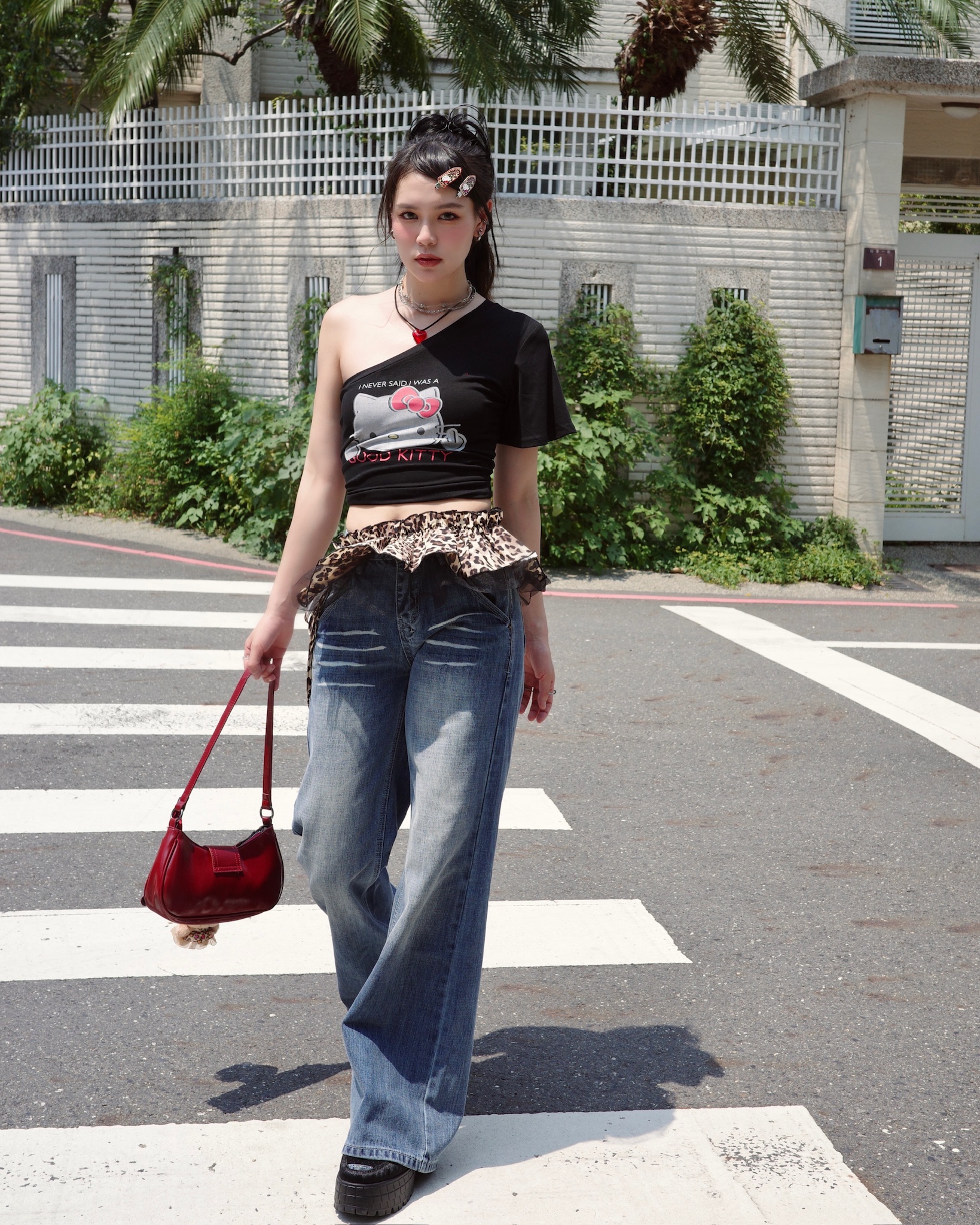 🐈‍⬛個性抓紋設計感牛仔長褲🐈‍⬛