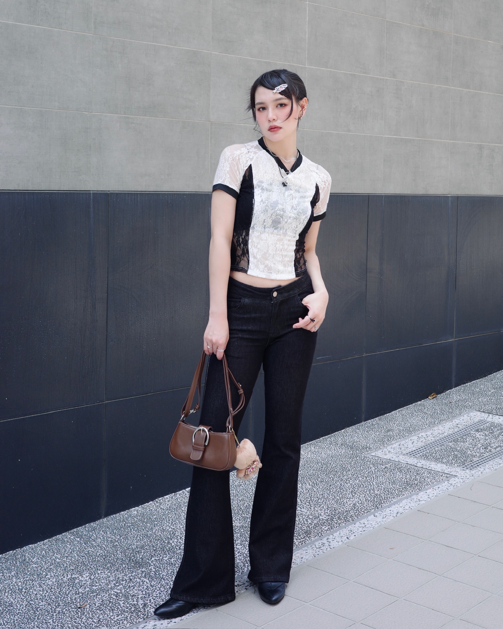 🐦‍⬛美式個性顯瘦微喇牛仔褲🐦‍⬛