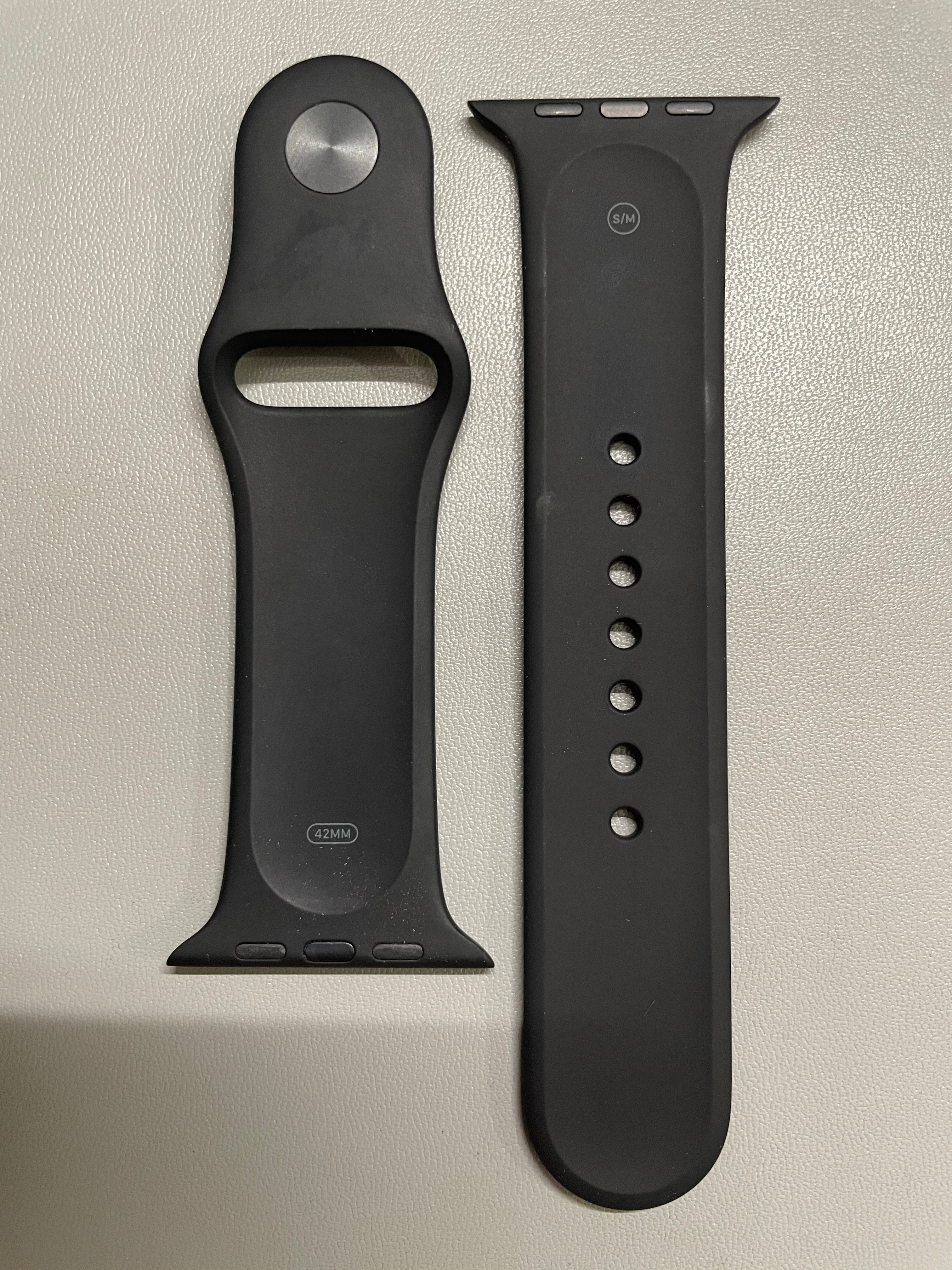 Apple watch 原廠錶帶 矽膠 運動 38 40 42 44 mm 午夜色 海軍藍 三節 S/M M/L 二手