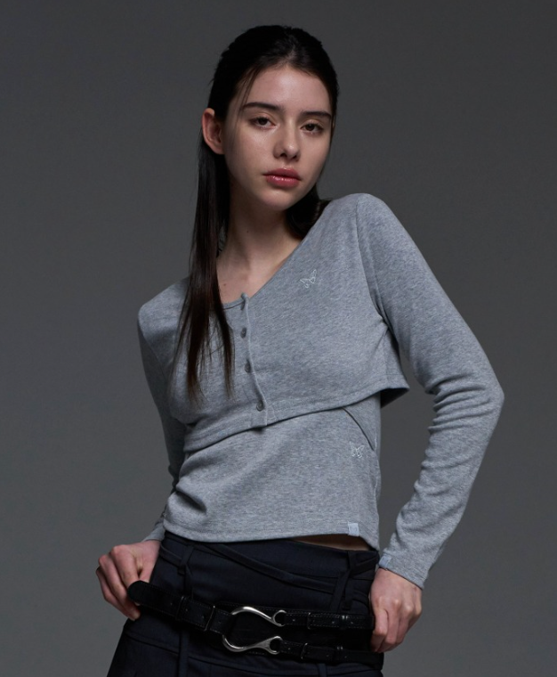 Fancy club SLOPE BOLERO CARDIGAN _F24QB271/_F24QB270