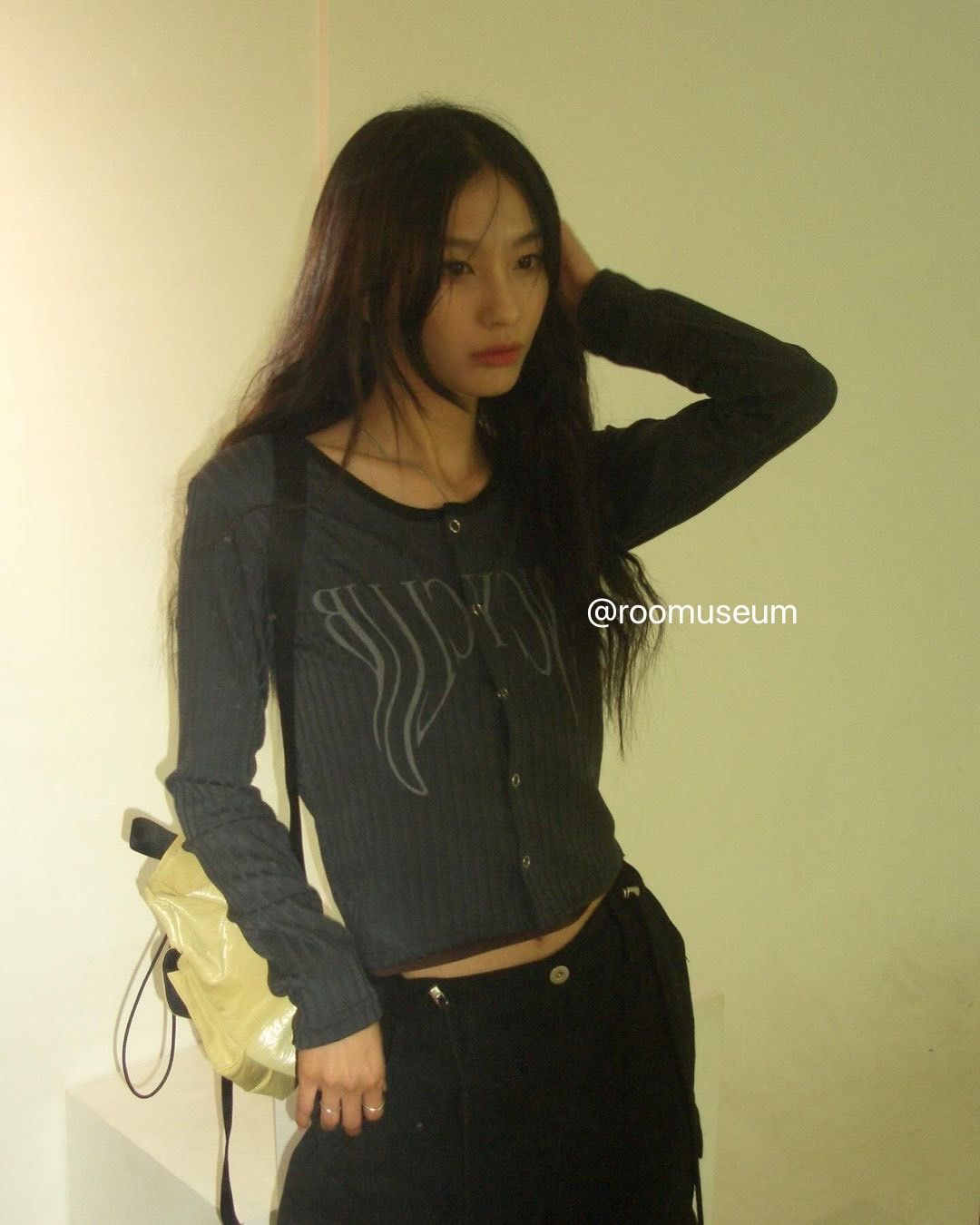 Fancy club [NF] TYPO BASIC LOGO CARDIGAN （BROWN）_F24QB280