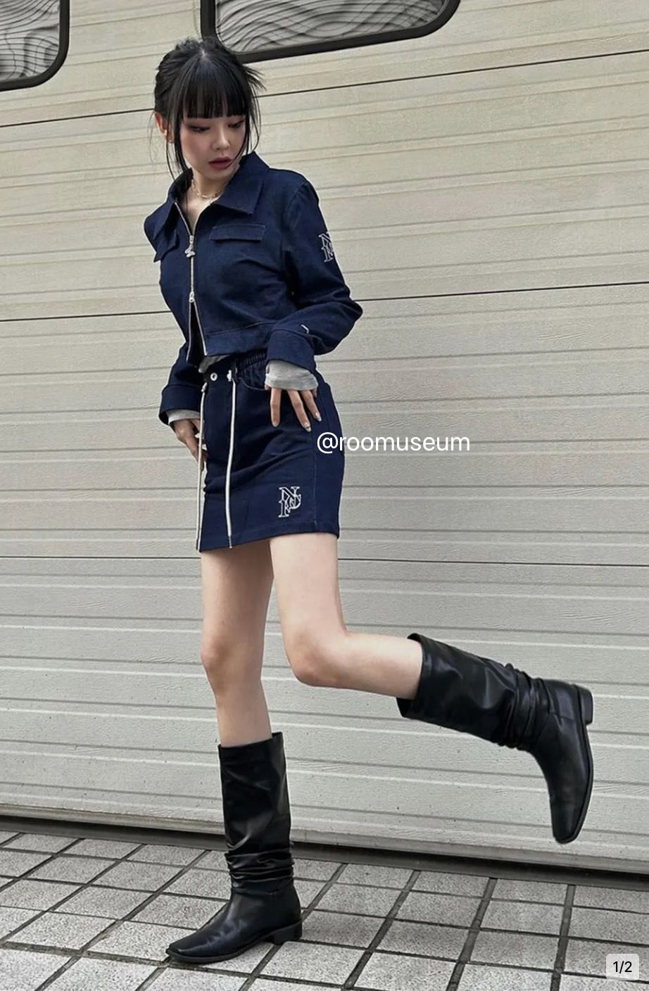 Fancy club DELUDE DENIM MINI SKIRT_F23QD834/_F23QB460