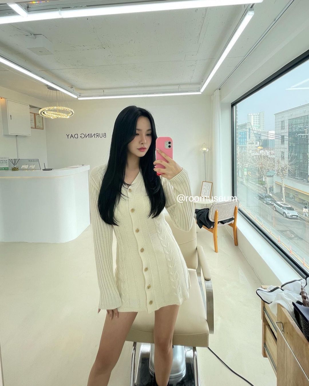Fancy club BUTTON KNIT ONE-PIECE （IVORY）（F811）
