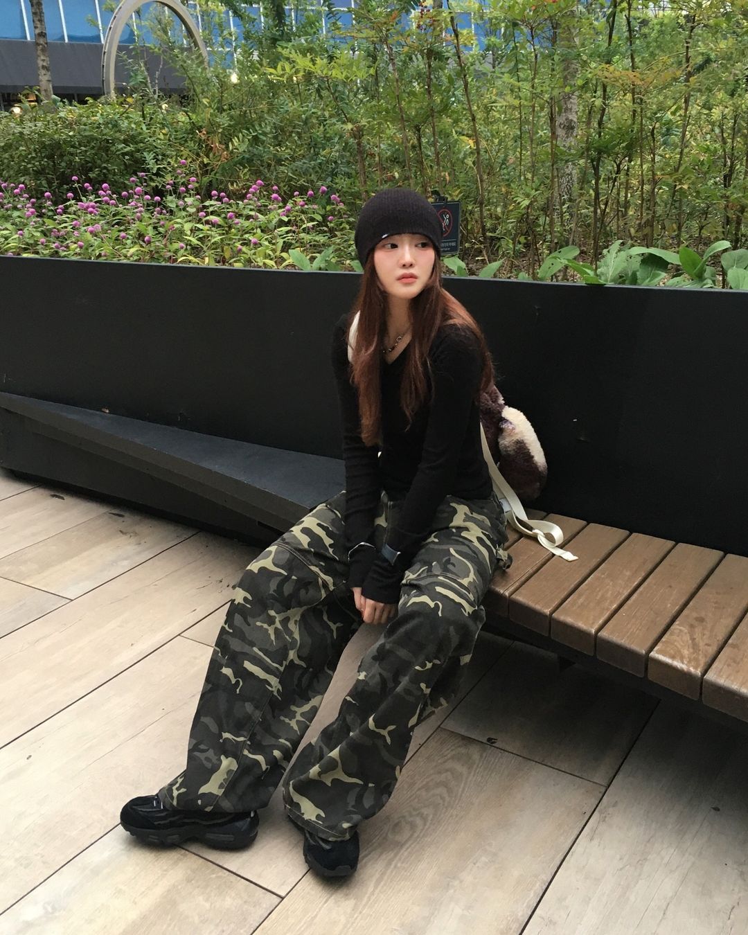 Fancy club CARPENTER LETTERING DENIM PANTS （KHAKI CAMO）_F24Z