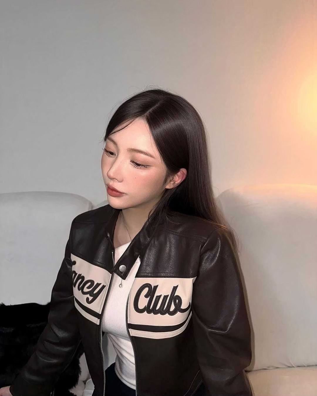 Fancy club BIKE CROP LEATHER JACKET_F23ZA931
